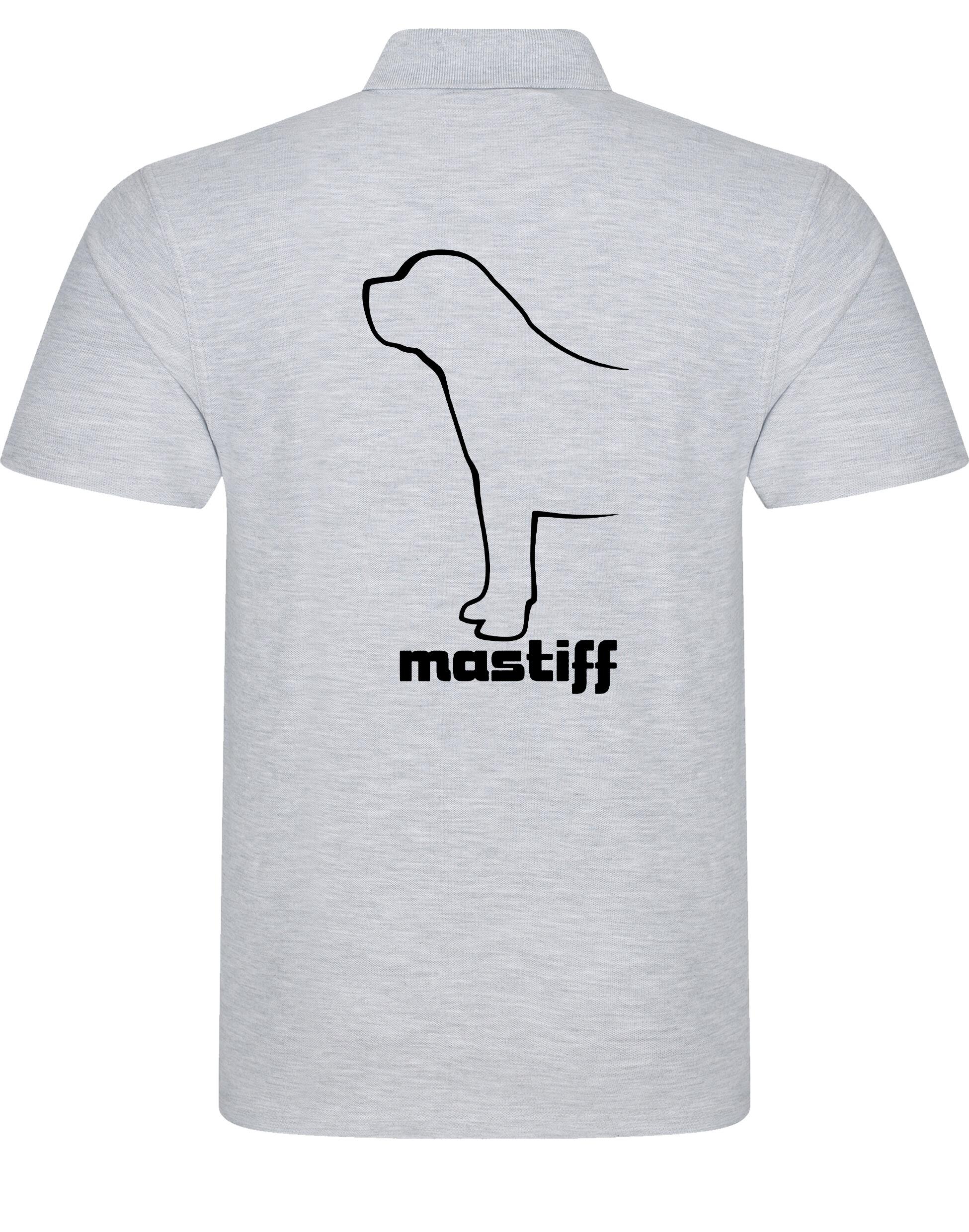 Mastiff Unisex Cotton Polo featuring exclusive breed artwork, crafted from lightweight breathable cotton for comfort and style.