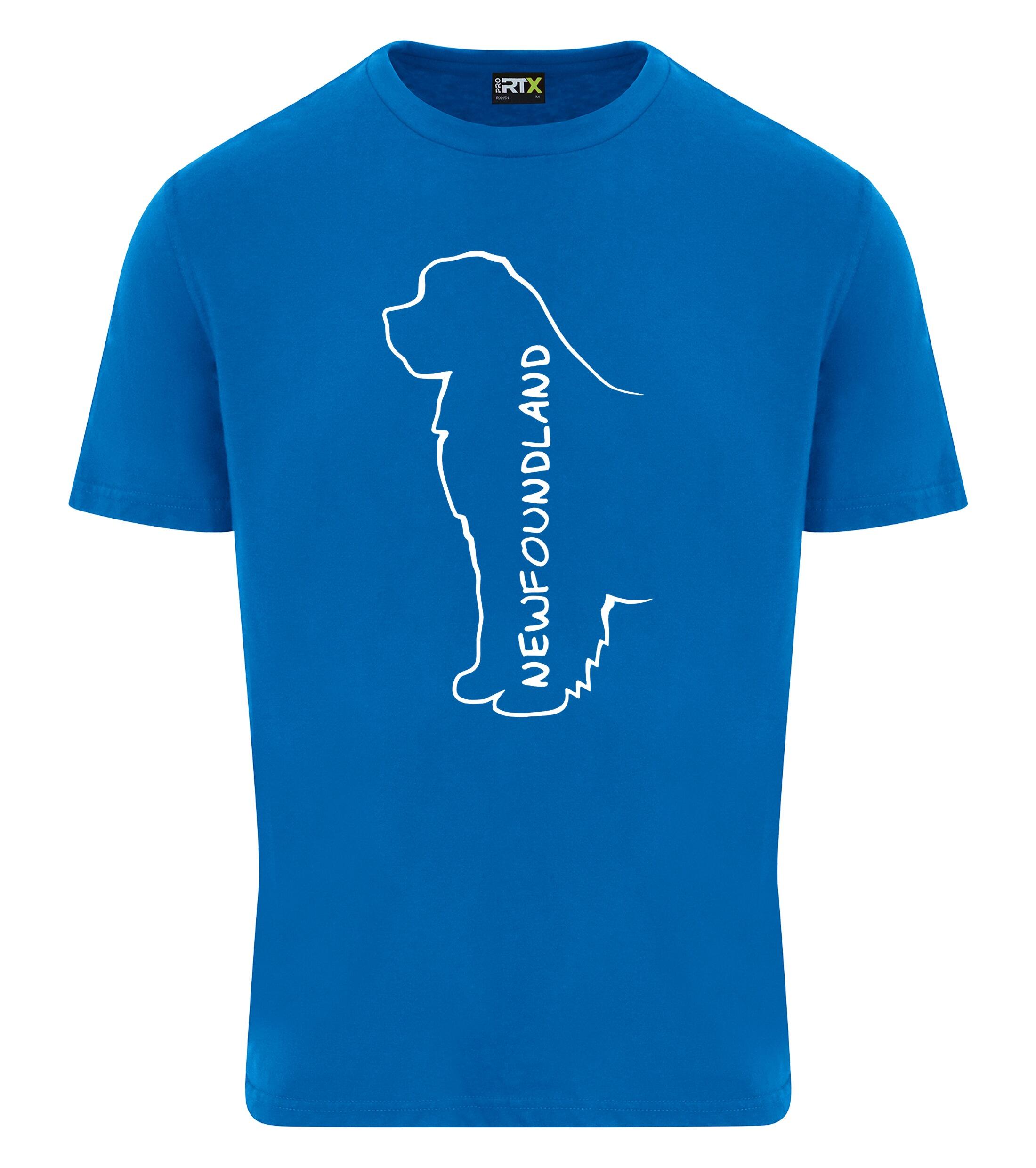 Unisex Roundneck T-shirt featuring exclusive Newfoundland dog breed design, crafted from soft, breathable premium cotton for all-day comfort and a relaxed fit, perfect for dog lovers and casual outings.