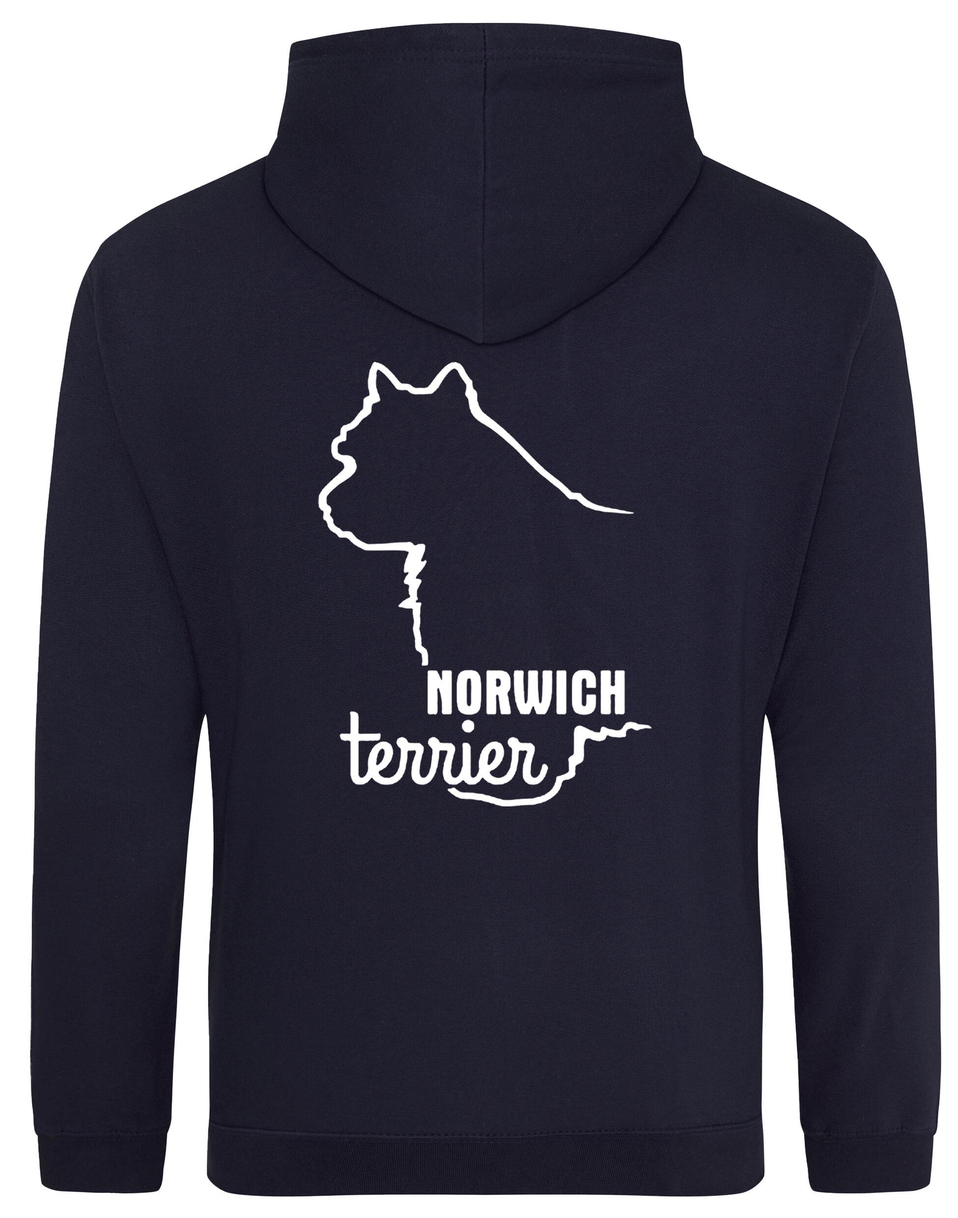 Norwich Terrier Design Pullover Hoodie featuring exclusive breed artwork, fleece lining, kangaroo pocket, and a heavy-blend fabric for warmth, comfort, and style. Ideal for dog lovers, Norwich Terrier owners, and casual outings.