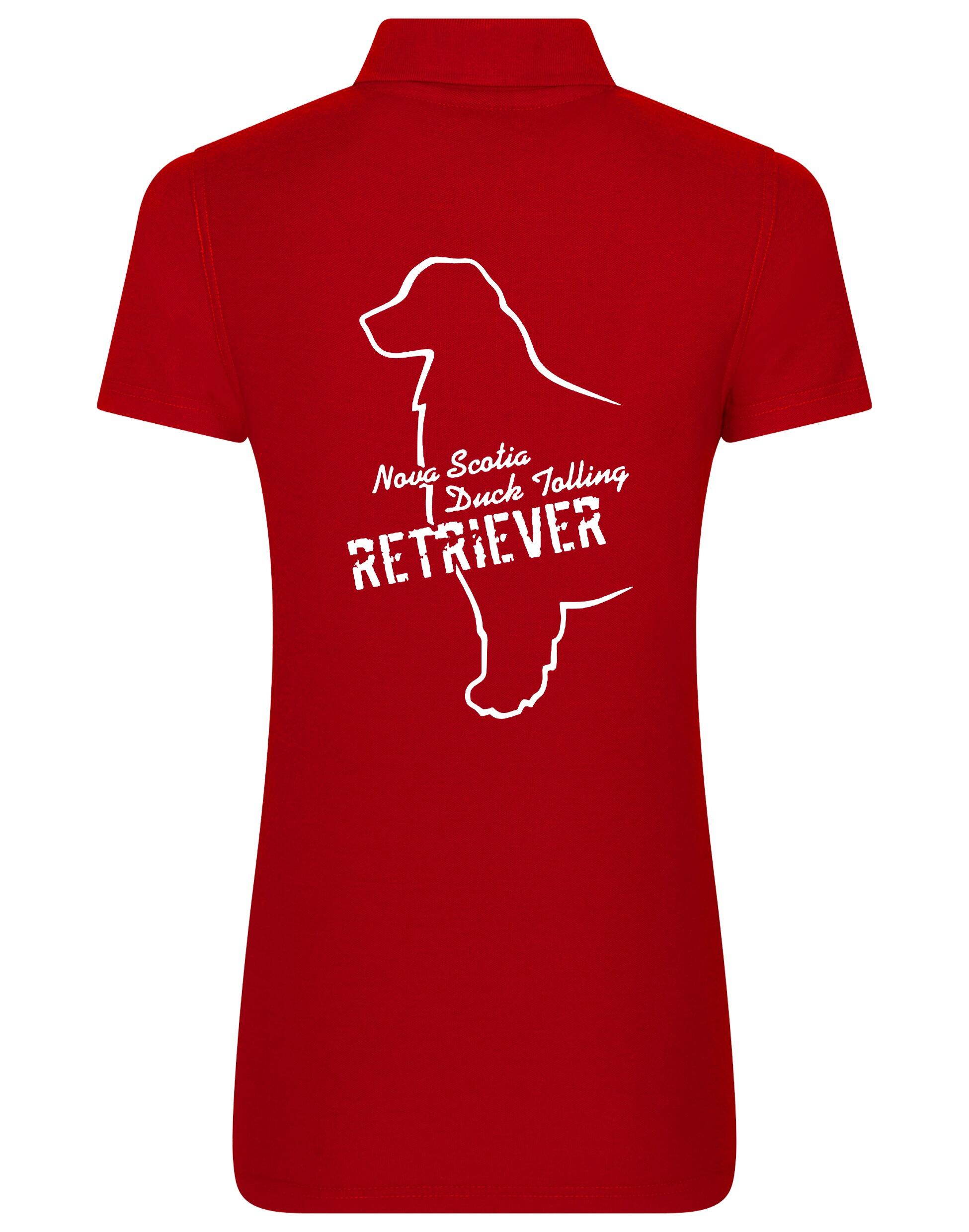 Nova Scotia Duck Tolling Retriever Women’s Cotton Polo – breathable fabric, feminine fit, and exclusive breed artwork featuring the Toller. Ideal for casual wear, dog shows, and outdoor adventures.