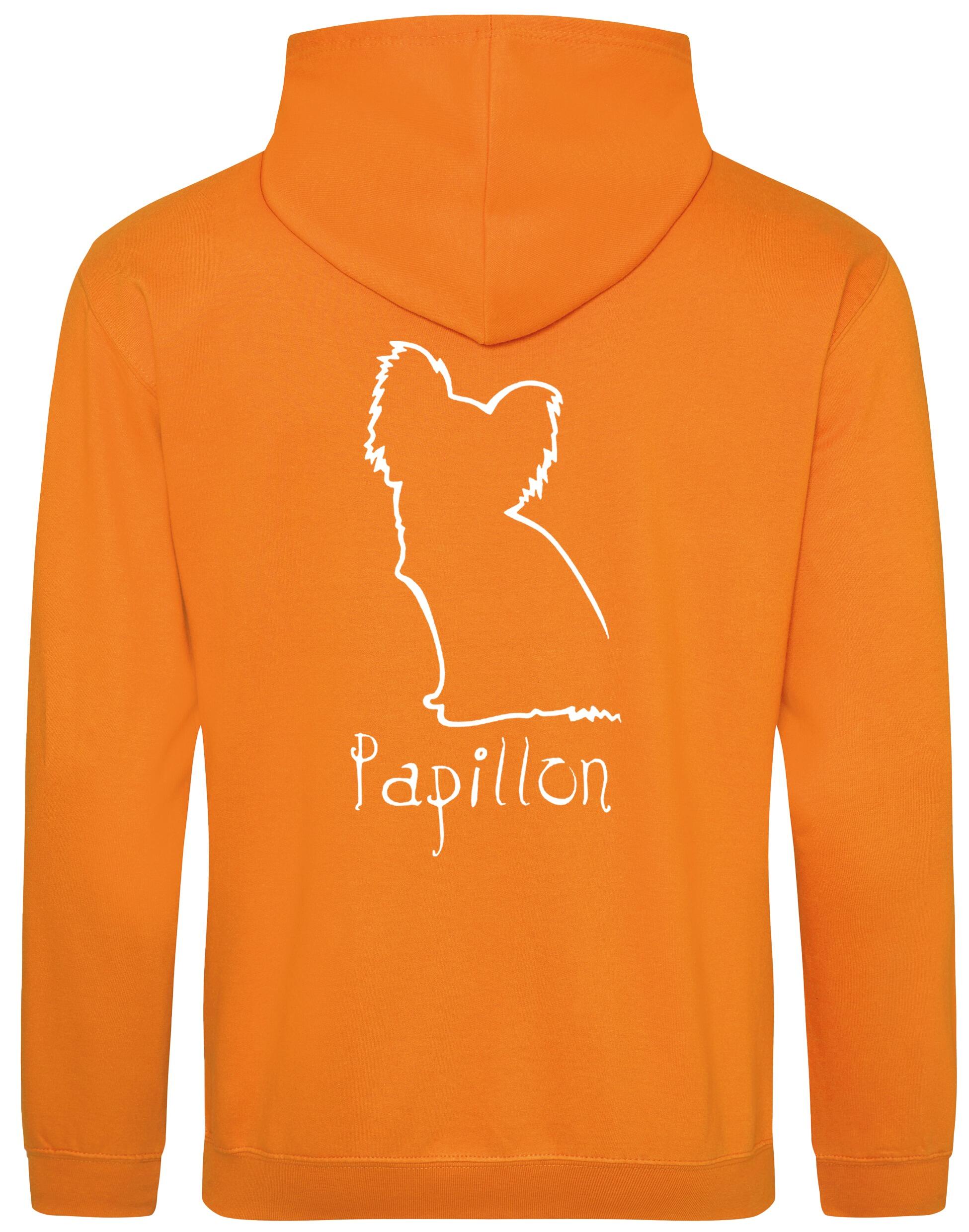Papillon Pullover Hoodie – fleece-lined, soft, stylish, and personalized with breed artwork. A must-have hoodie for Papillon lovers.