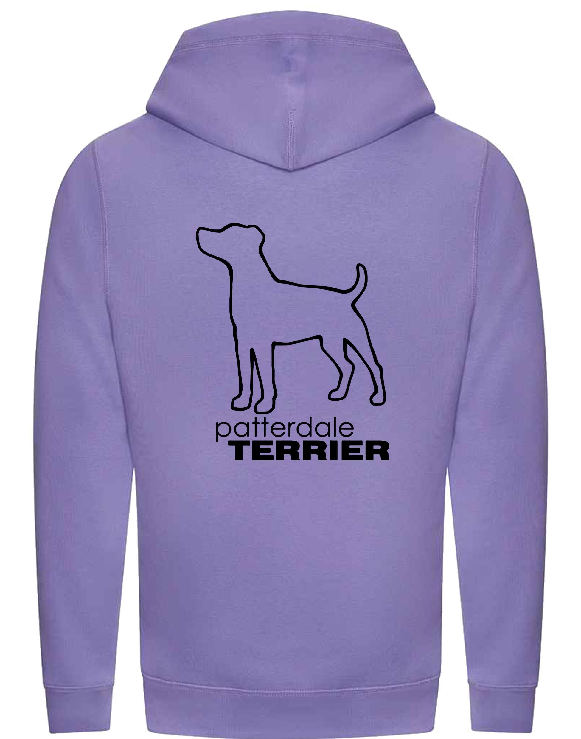 Patterdale Terrier Crossneck Pullover Hoodie – high-quality, heavy-blend hoodie with a unique crossneck design, exclusive breed artwork, kangaroo pocket, ribbed cuffs, and a fleece-lined interior for warmth and comfort.