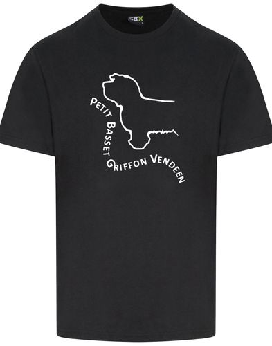 Petit Basset Griffon Vendéen Unisex Roundneck T-Shirt – premium cotton t-shirt with exclusive breed artwork, lightweight and breathable fabric, relaxed fit, and classic round neckline for casual comfort.
