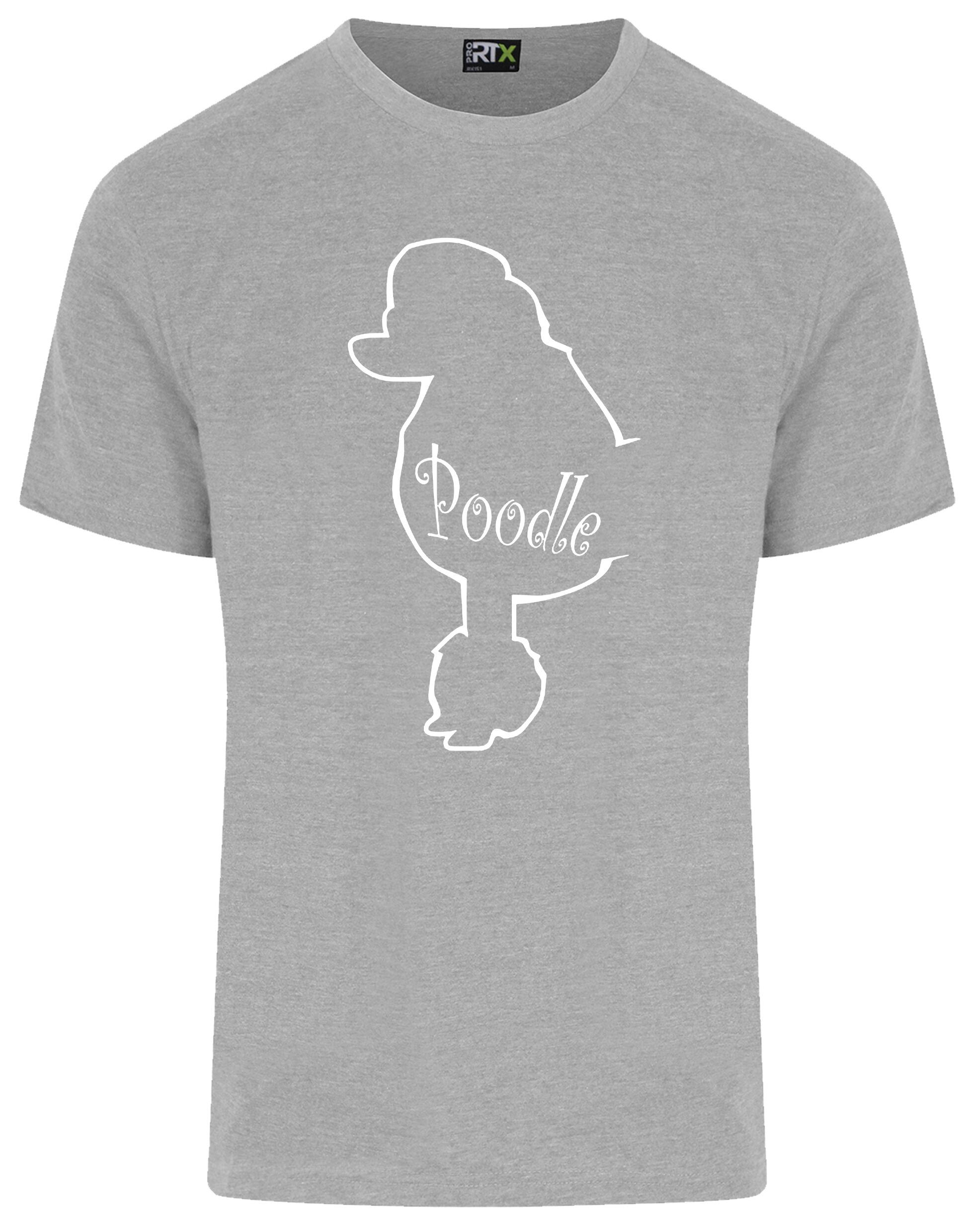 Unisex Poodle Roundneck T-shirt featuring exclusive breed-inspired artwork and premium breathable cotton for superior comfort and style.