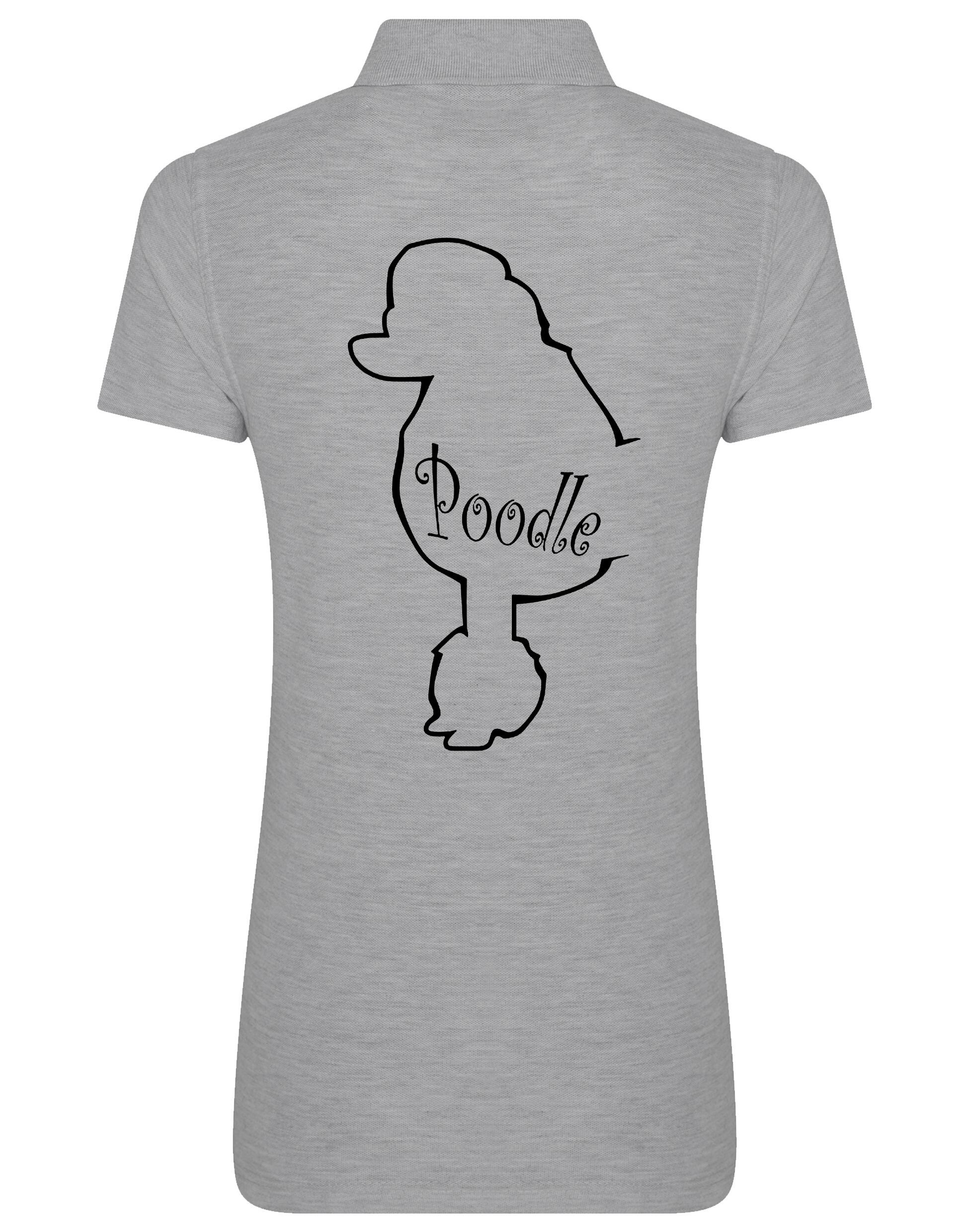 Women's Poodle Cotton Polo featuring an exclusive Poodle design on the back, crafted from premium breathable cotton for refined style and lasting comfort.