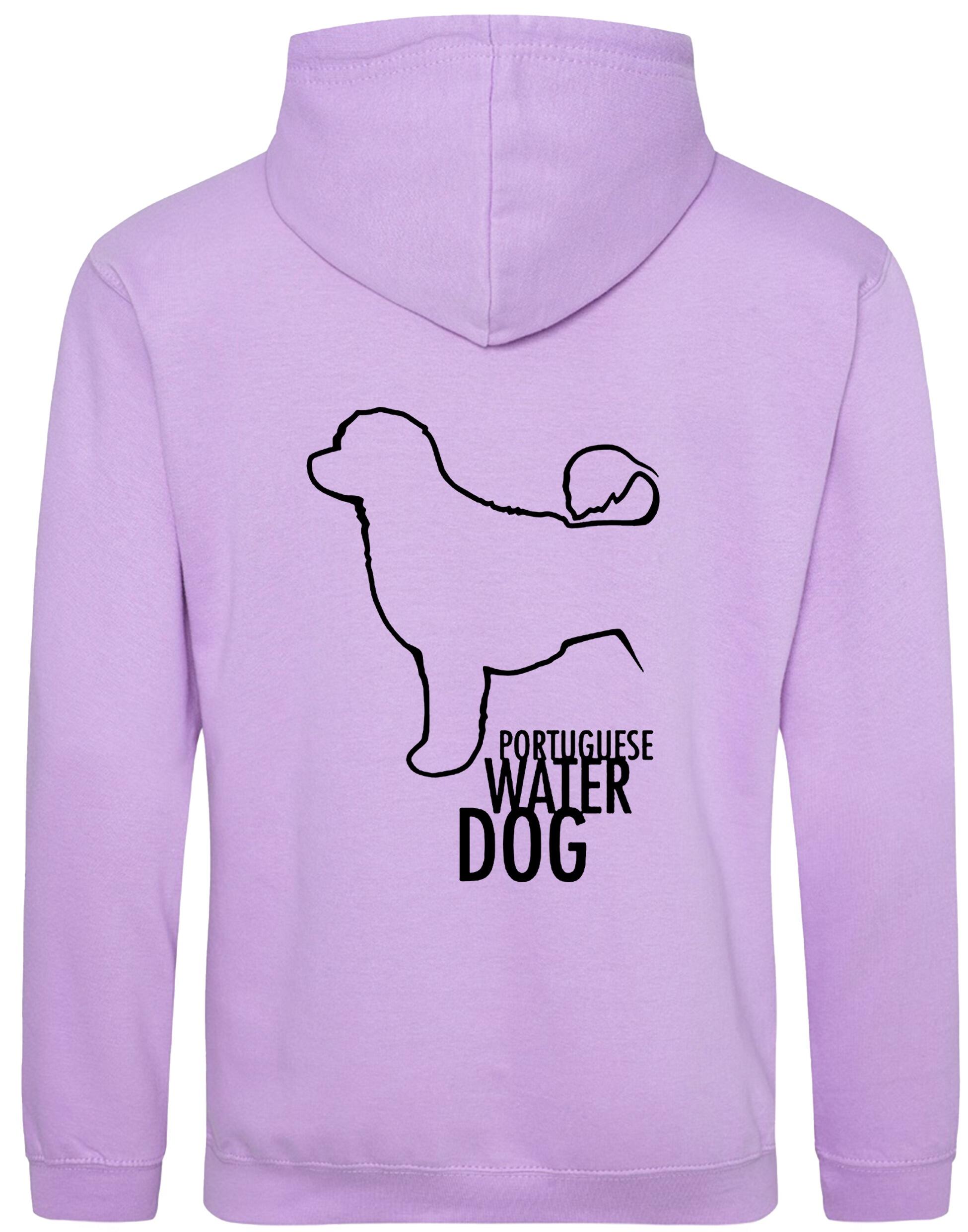 Portuguese Water Dog Design Pullover Hoodie featuring exclusive breed artwork, premium heavy-blend fabric with a cozy brushed fleece interior, and practical details for stylish comfort.