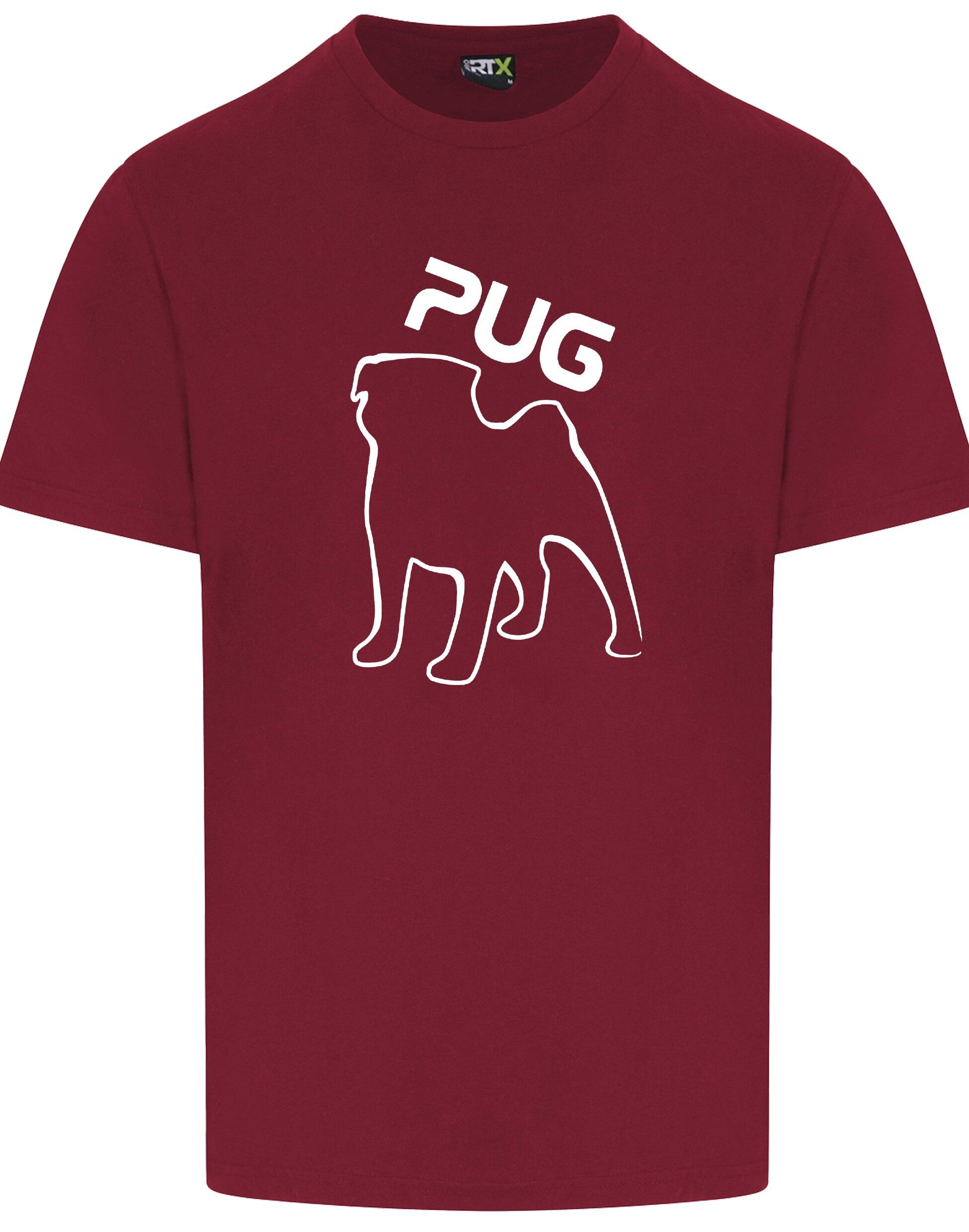 Unisex Pug (Outline) Roundneck T-shirt featuring exclusive outline artwork, crafted from premium breathable cotton for all-day comfort and a relaxed, stylish fit, perfect for Pug enthusiasts.