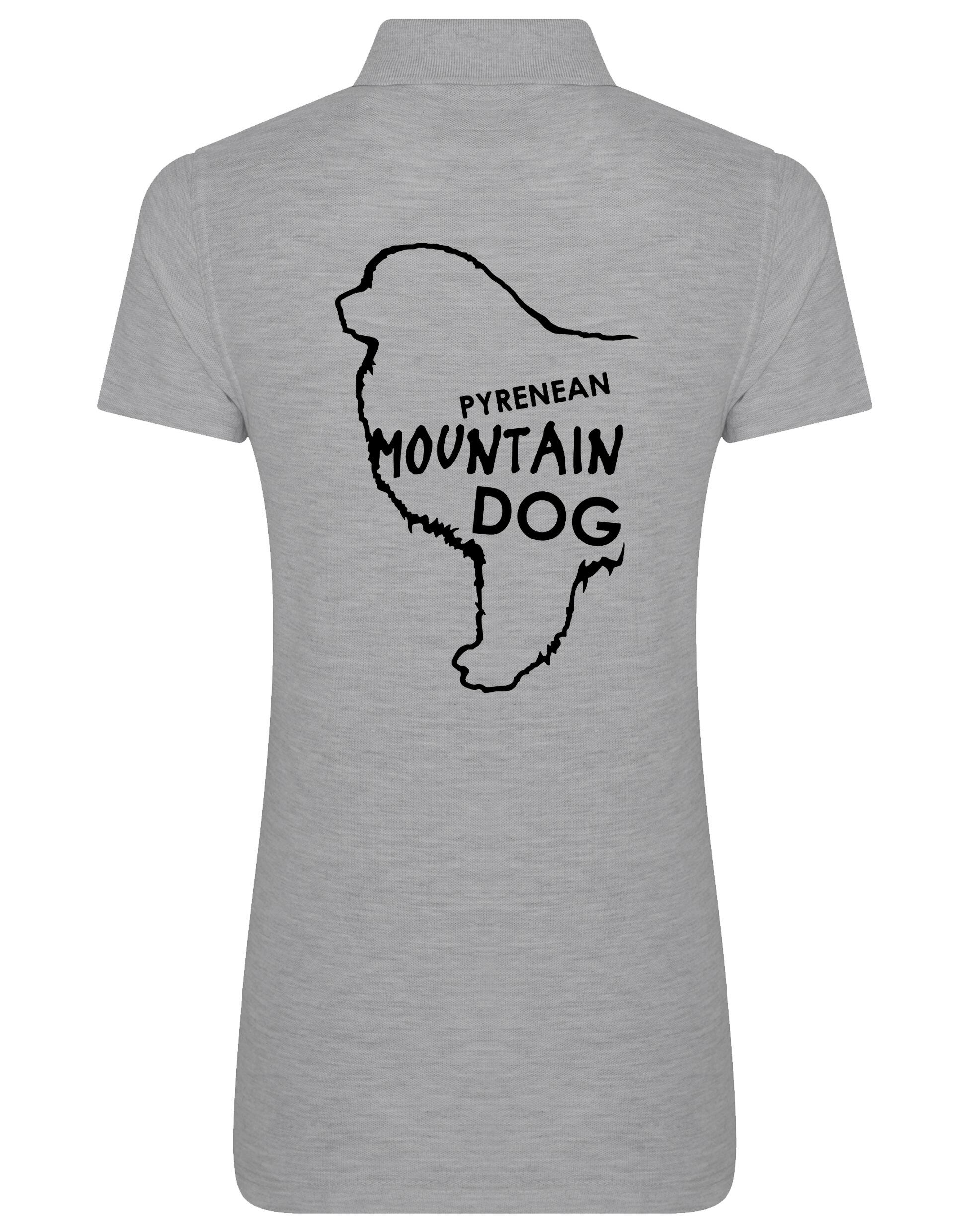 Women's Cotton Polo featuring exclusive Pyrenean Mountain Dog artwork, crafted from premium breathable cotton for all-day comfort and a flattering feminine fit, perfect for Pyrenean Mountain Dog enthusiasts.