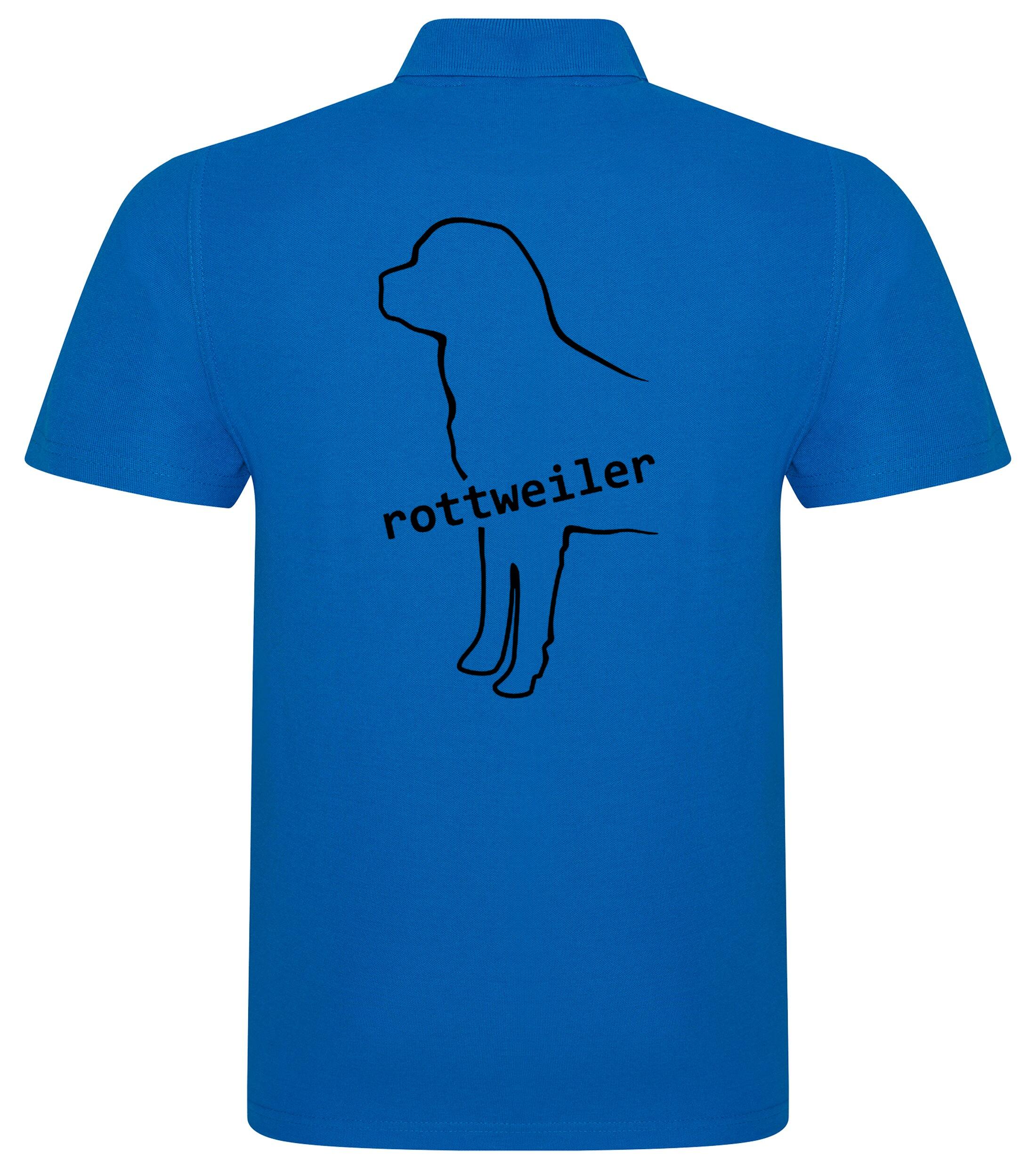 Rottweiler Unisex Cotton Polo featuring exclusive breed artwork, soft breathable cotton fabric, relaxed unisex fit, and classic polo collar for comfort, versatility, and breed pride.