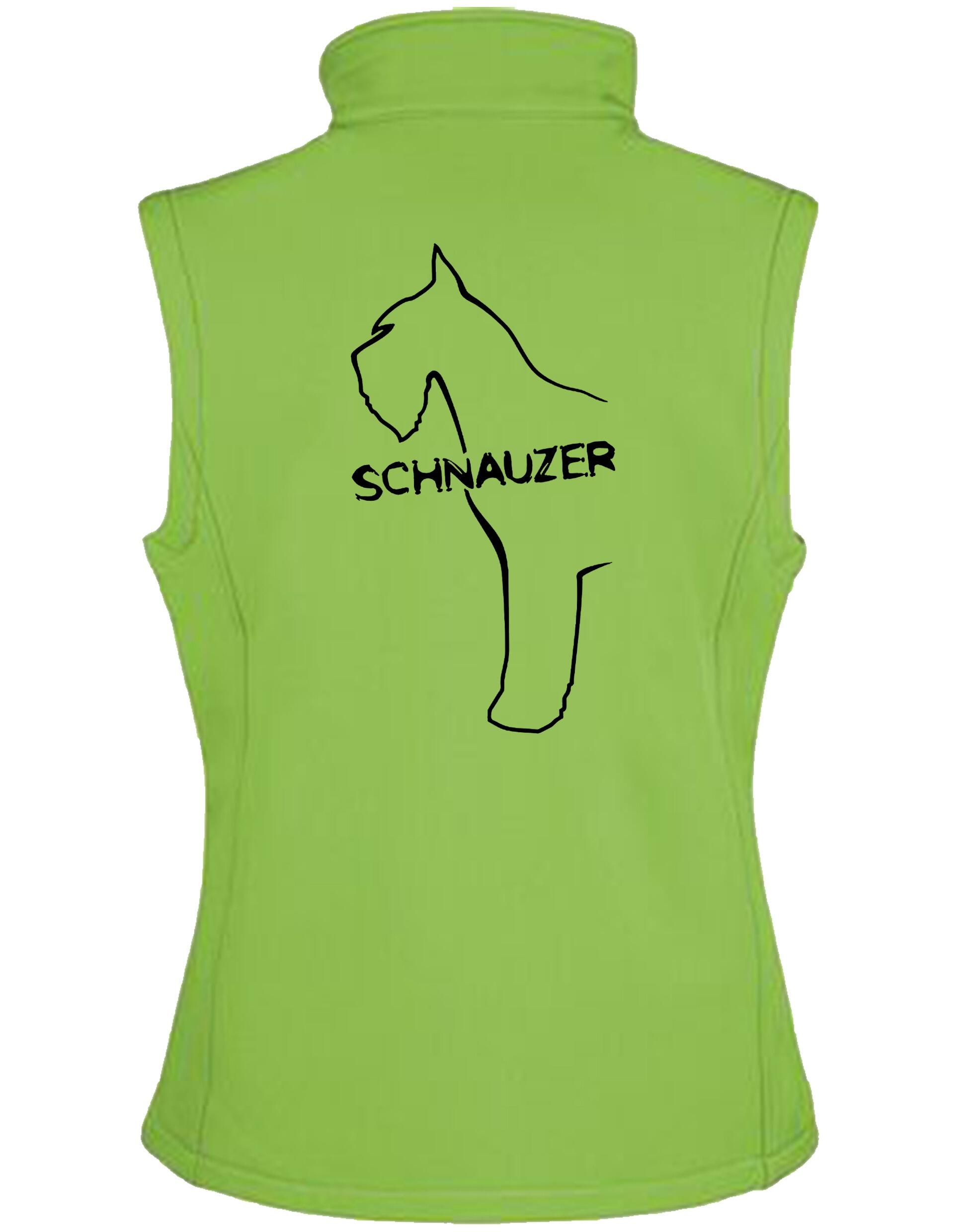 Unisex Softshell Gilet featuring exclusive Schnauzer design, water-resistant exterior, and lightweight construction, perfect for Schnauzer enthusiasts seeking style and comfort in all weather conditions.