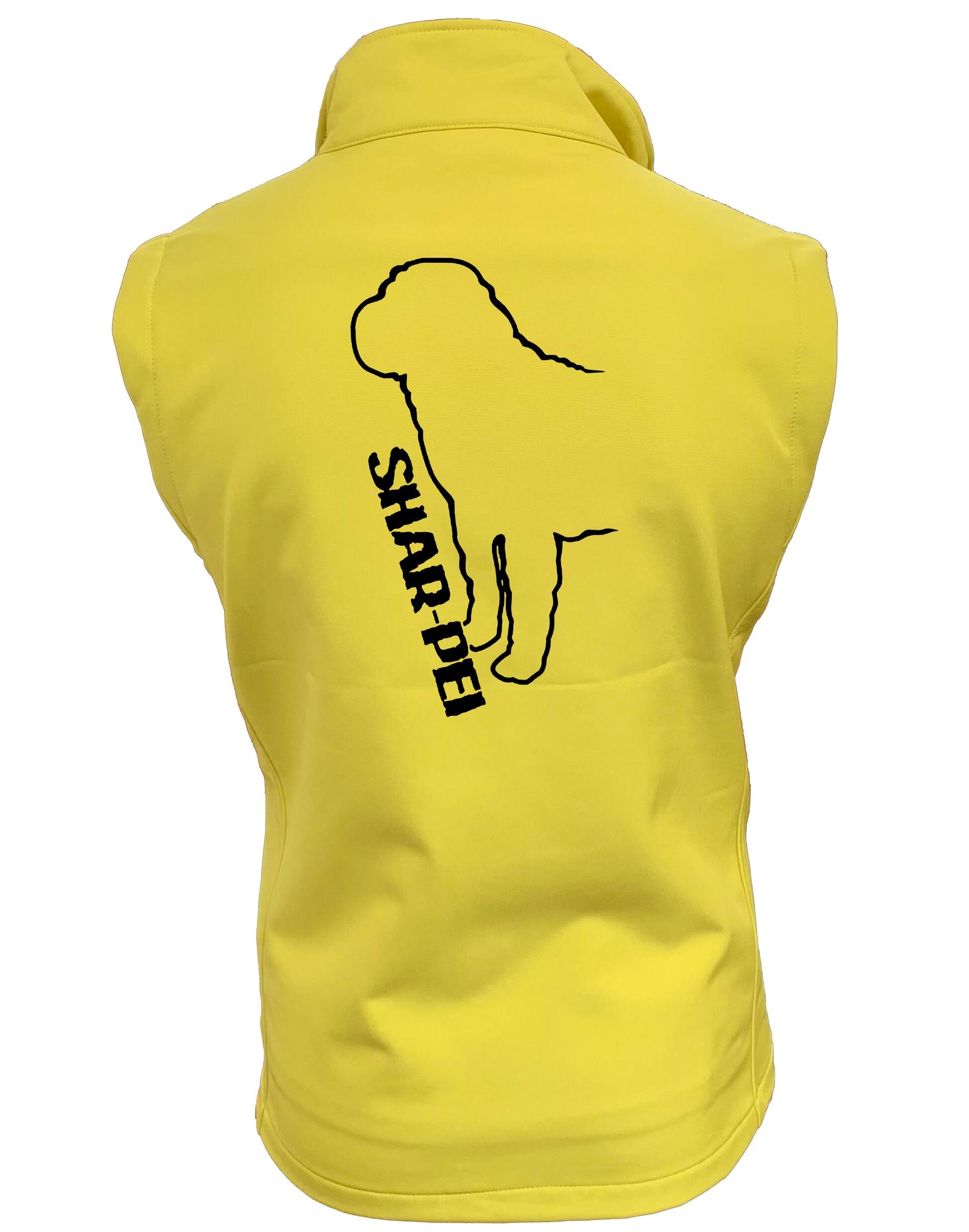 Unisex Softshell Jacket featuring exclusive Shar Pei artwork, showcasing the breed's distinctive wrinkles and loyal demeanour.