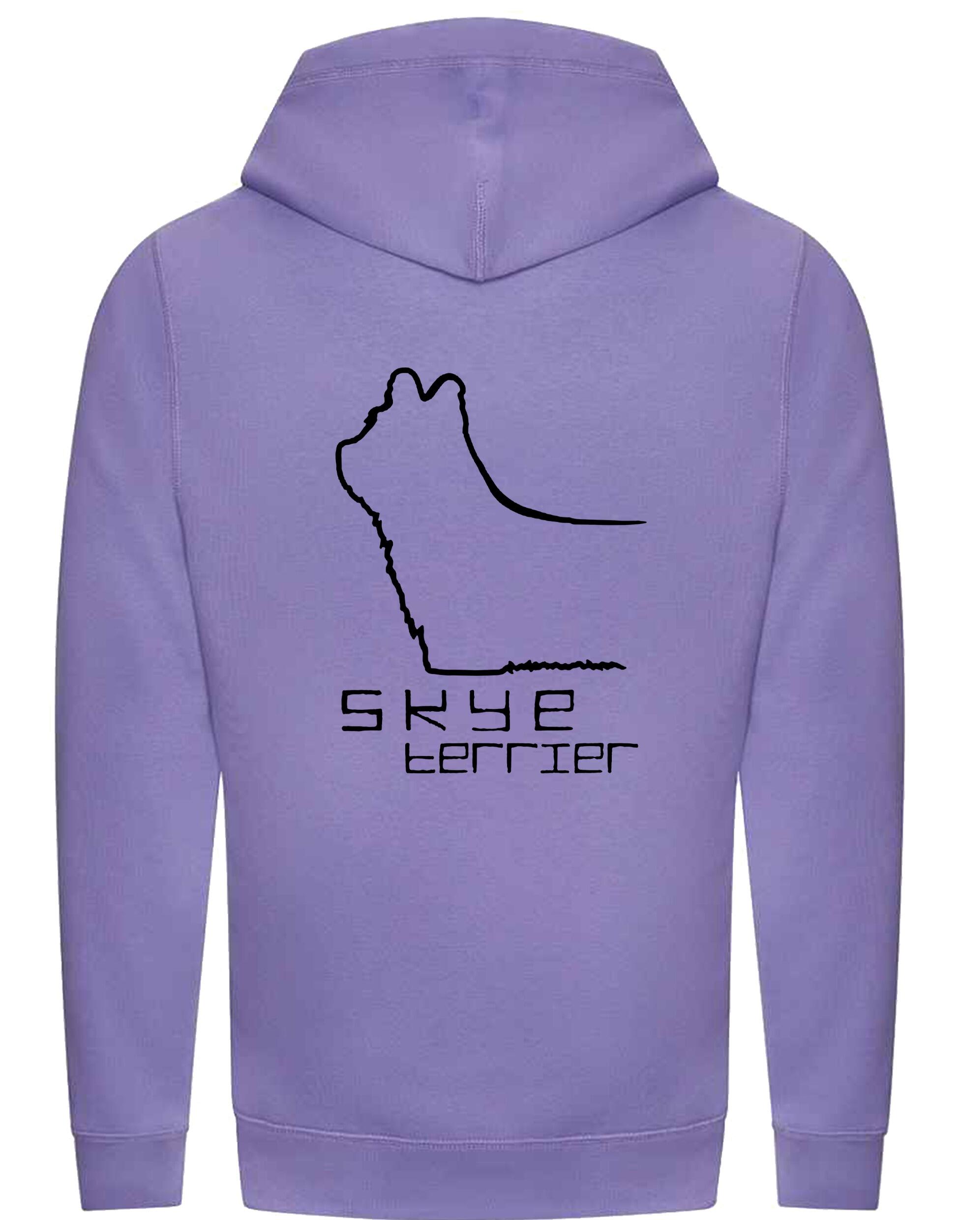Unisex crossneck pullover hoodie with exclusive Skye Terrier artwork on the back, brushed fleece lining, and a spacious kangaroo pocket. A warm, stylish choice for Skye Terrier enthusiasts and perfect for casual wear or dog events.