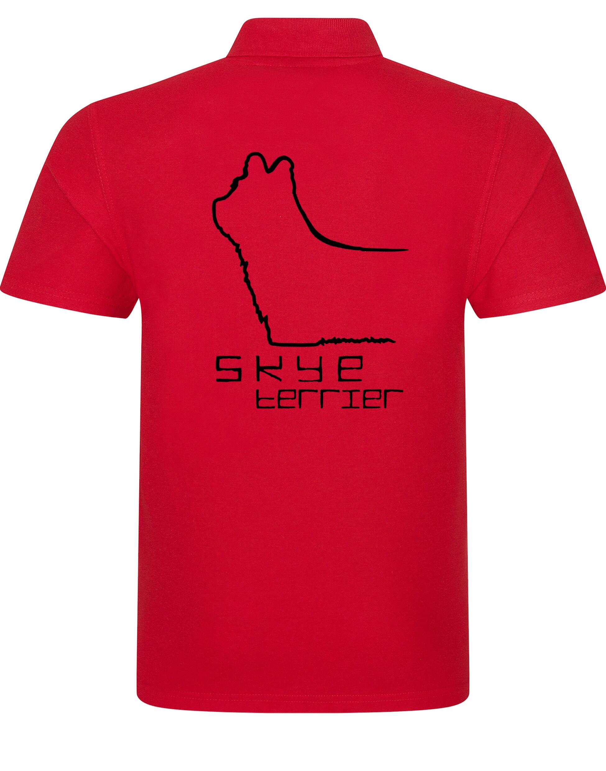 Unisex cotton polo with Skye Terrier design on the back. Soft, breathable fabric and a relaxed fit make it ideal for dog lovers attending events, enjoying walks, or lounging in comfort.