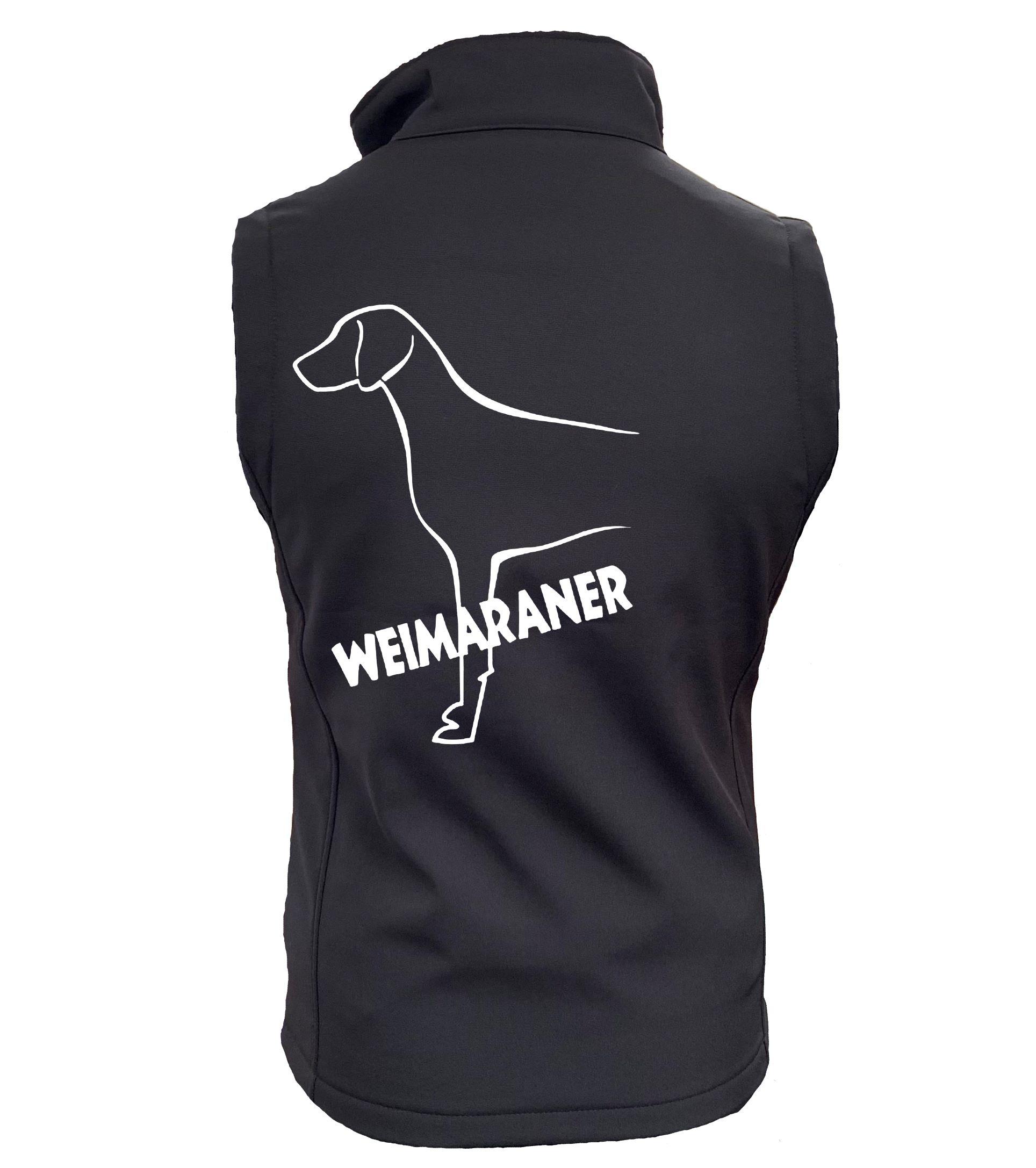 Weimaraner Dog Breed Design Softshell Gilet Full Zipped Women's & Men's Styles