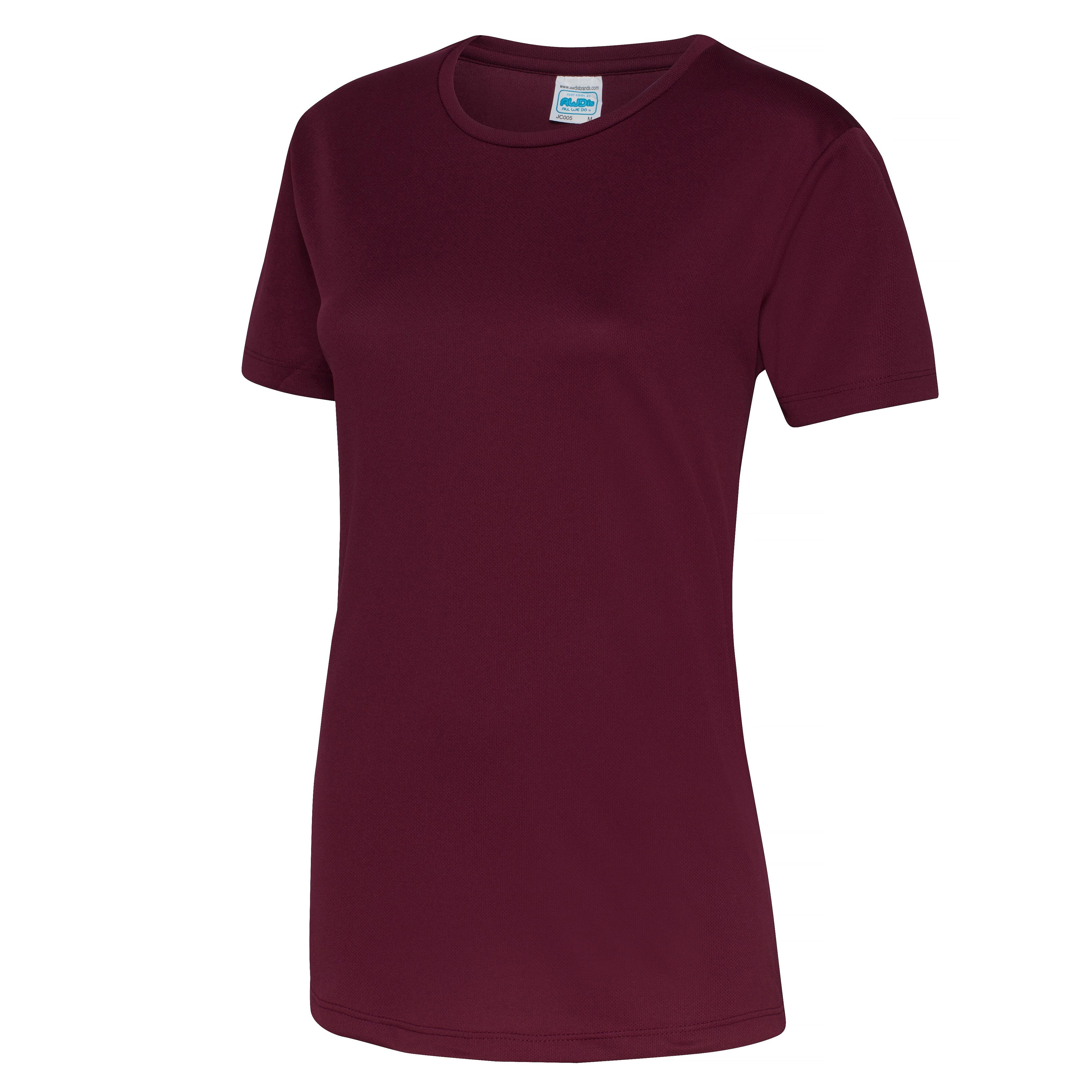 Women's Cool Performance T-Shirt Burgundy