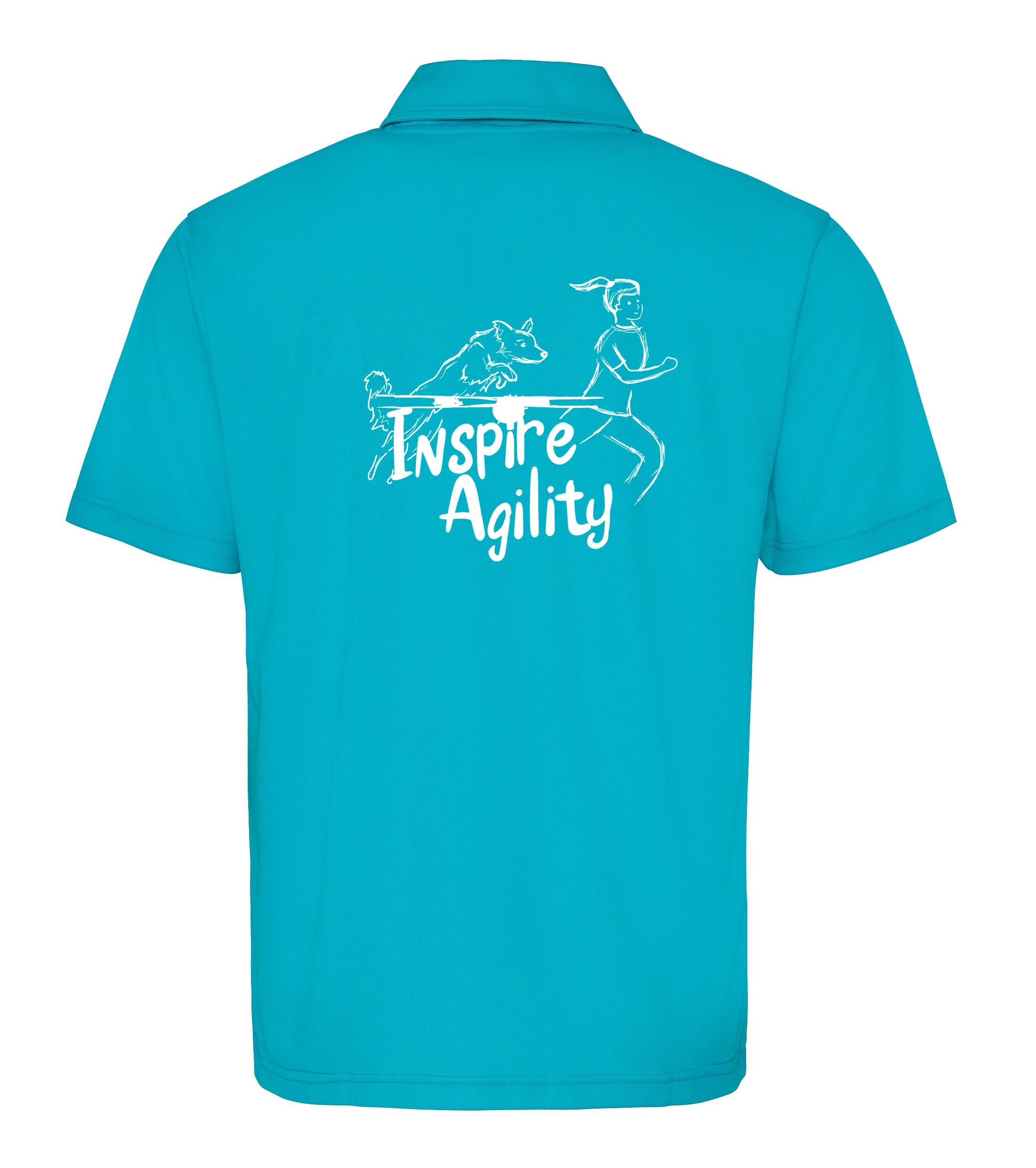 Inspire Agility 2023 Cool Polo Turquoise Blue (White)