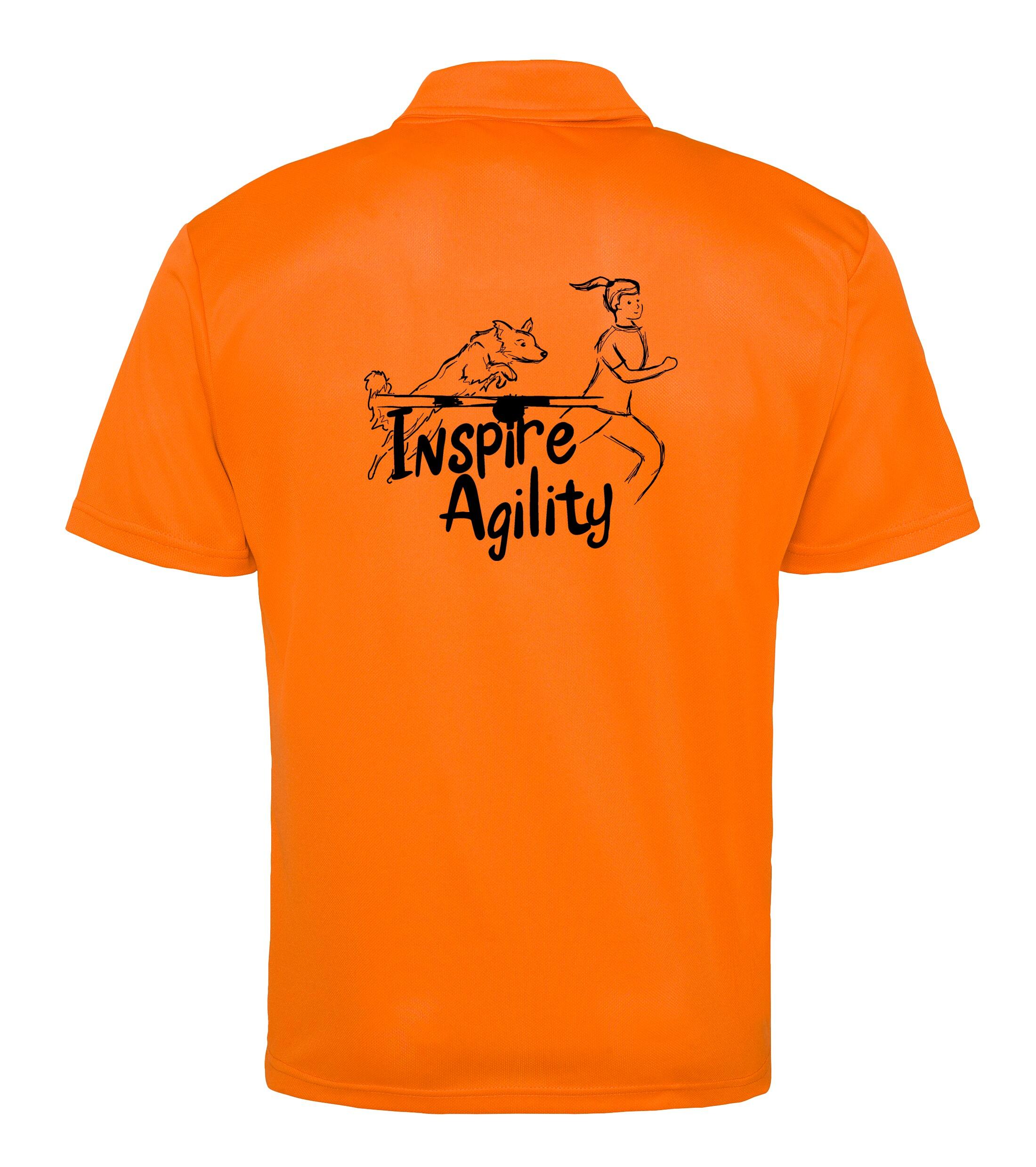 Inspire Agility 2023 Cool Polo Orange Crush (Black)