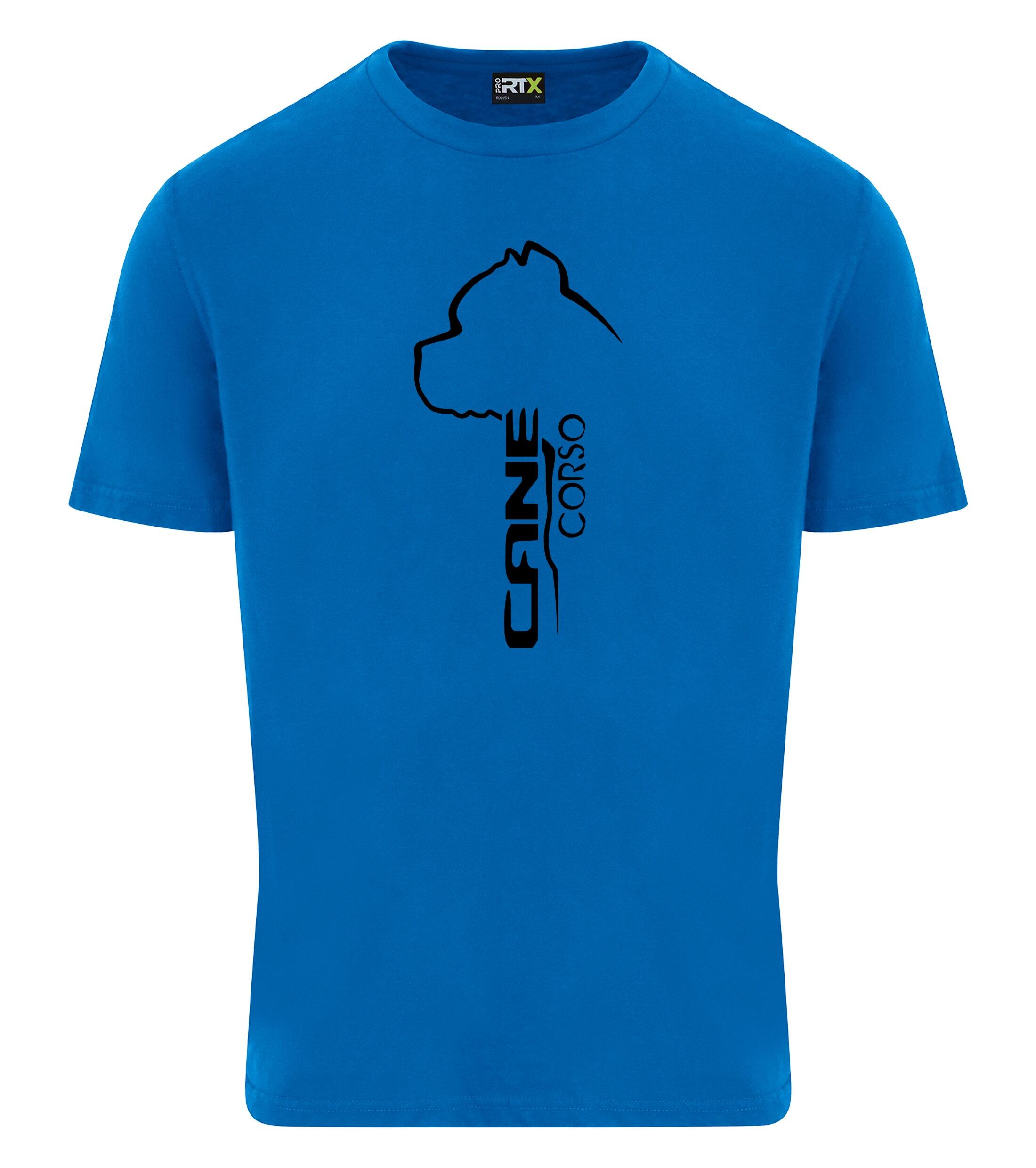 Unisex Cane Corso Roundneck T-Shirt Sapphire Blue (Black)