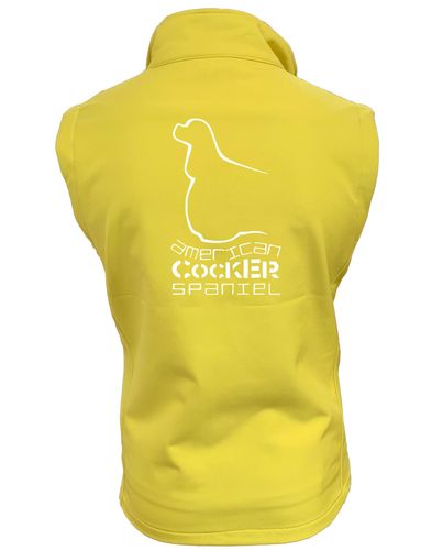 Female American Cocker Spaniel Softshell Jacket Yellow (White)