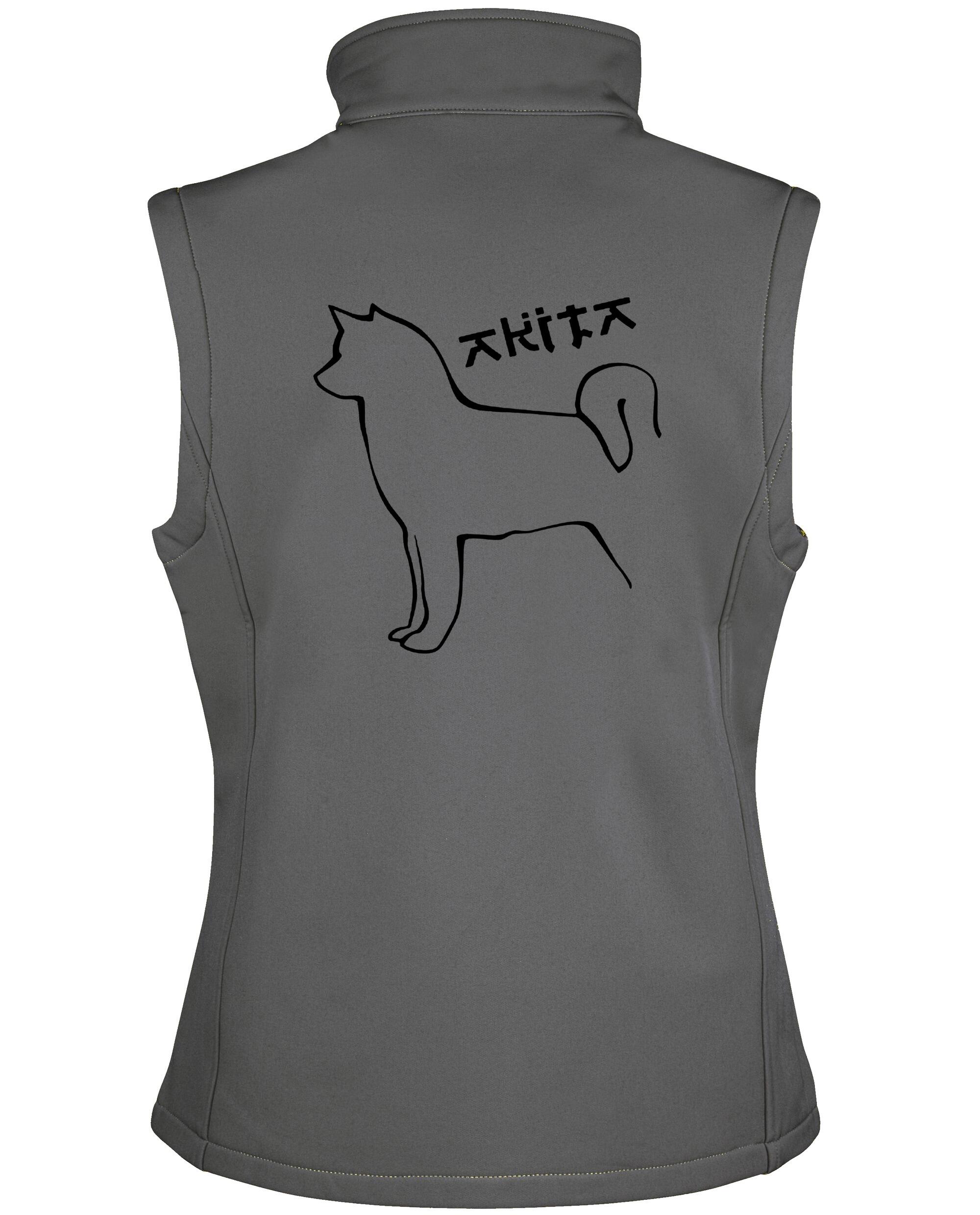 Female Akita Softshell Jacket Charcoal (Black)