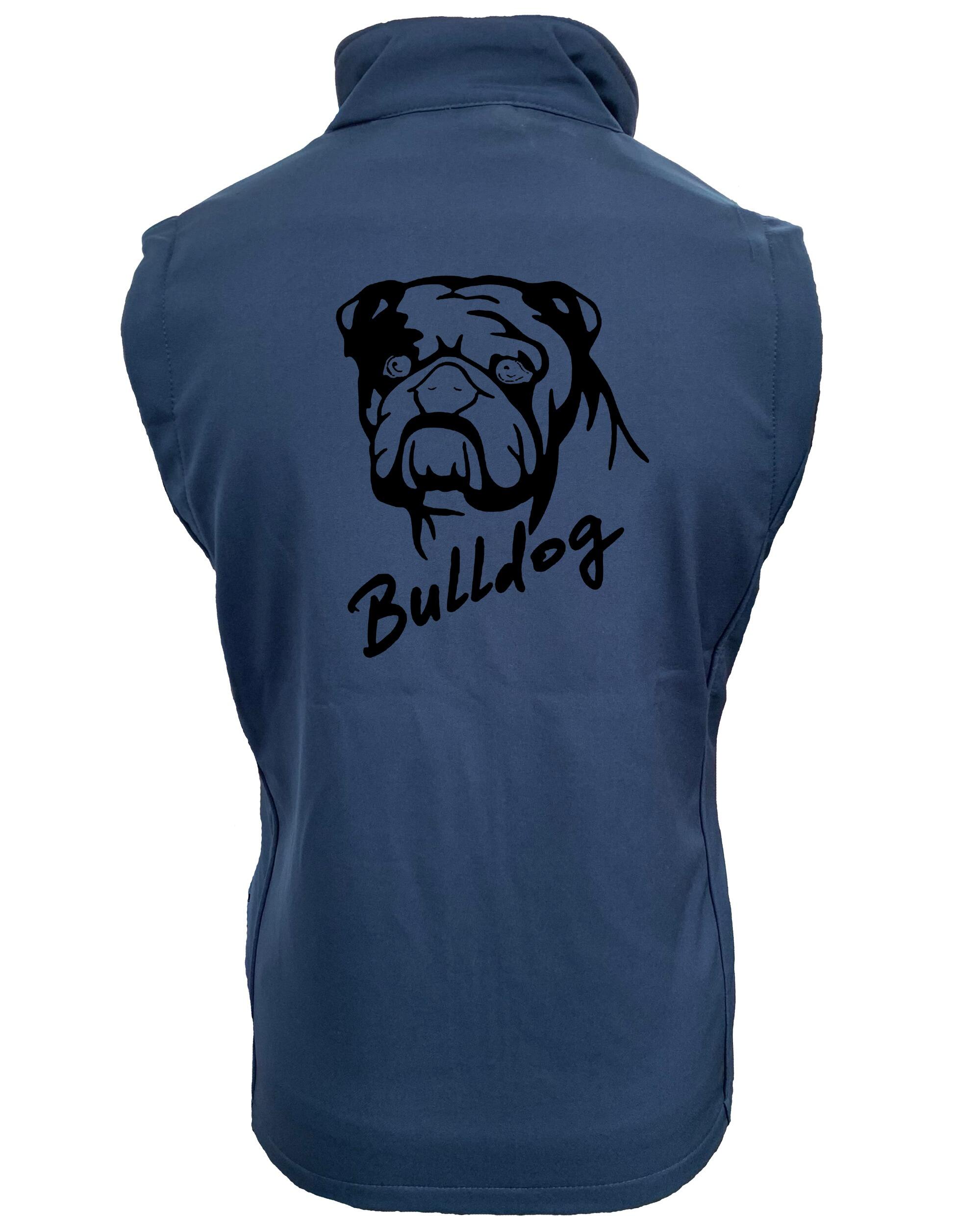 Female Bulldog (Head Design) Softshell Jacket Navy Navy (Black)
