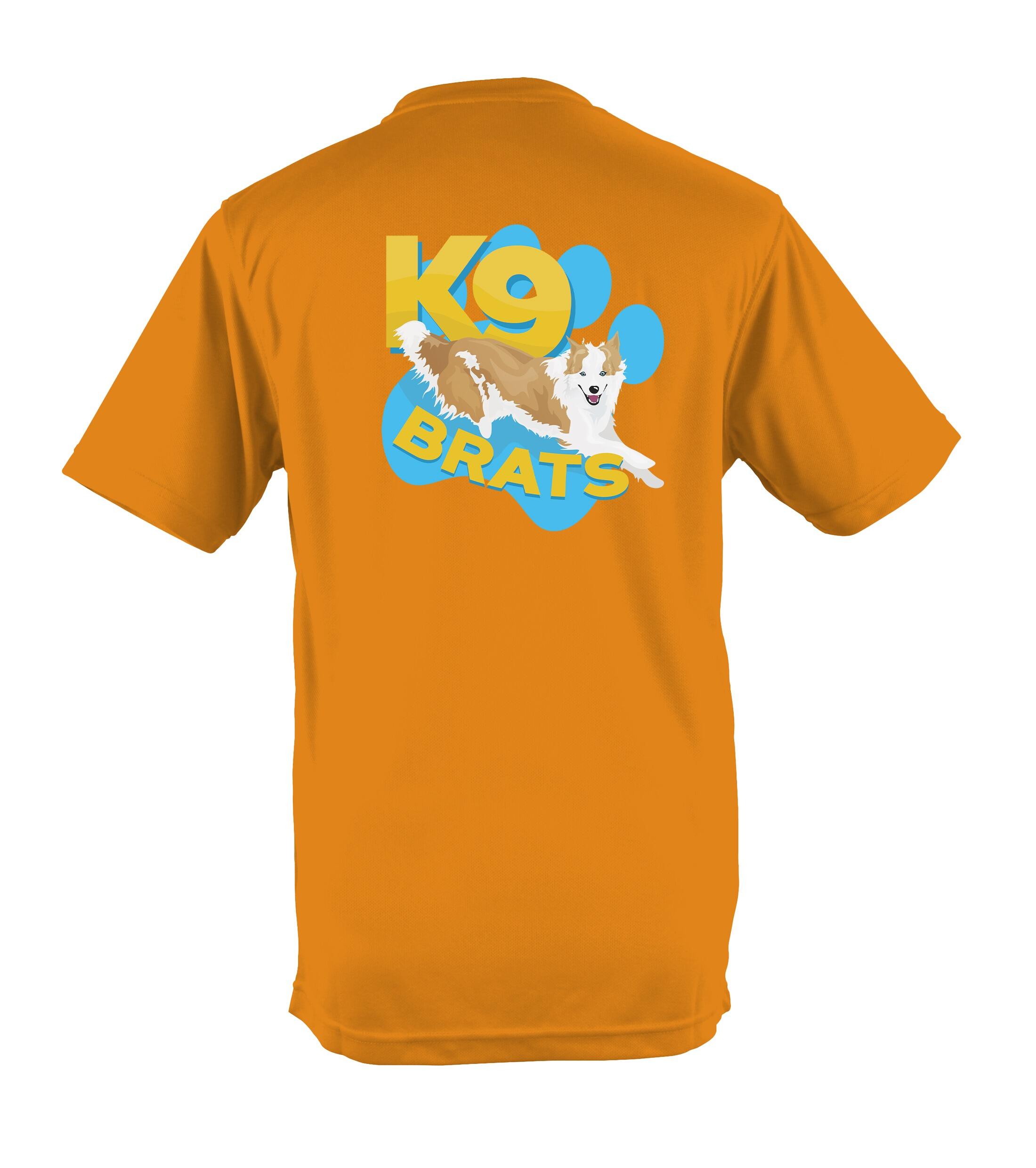 K9 Brats Unisex Cool Tee Orange Crush
