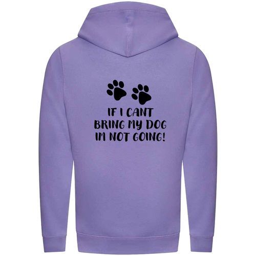 Digital Lavender Cross Neck Hoodies with "If I Can't Bring My Dog" Black Print - Agility Lifestyle Collection