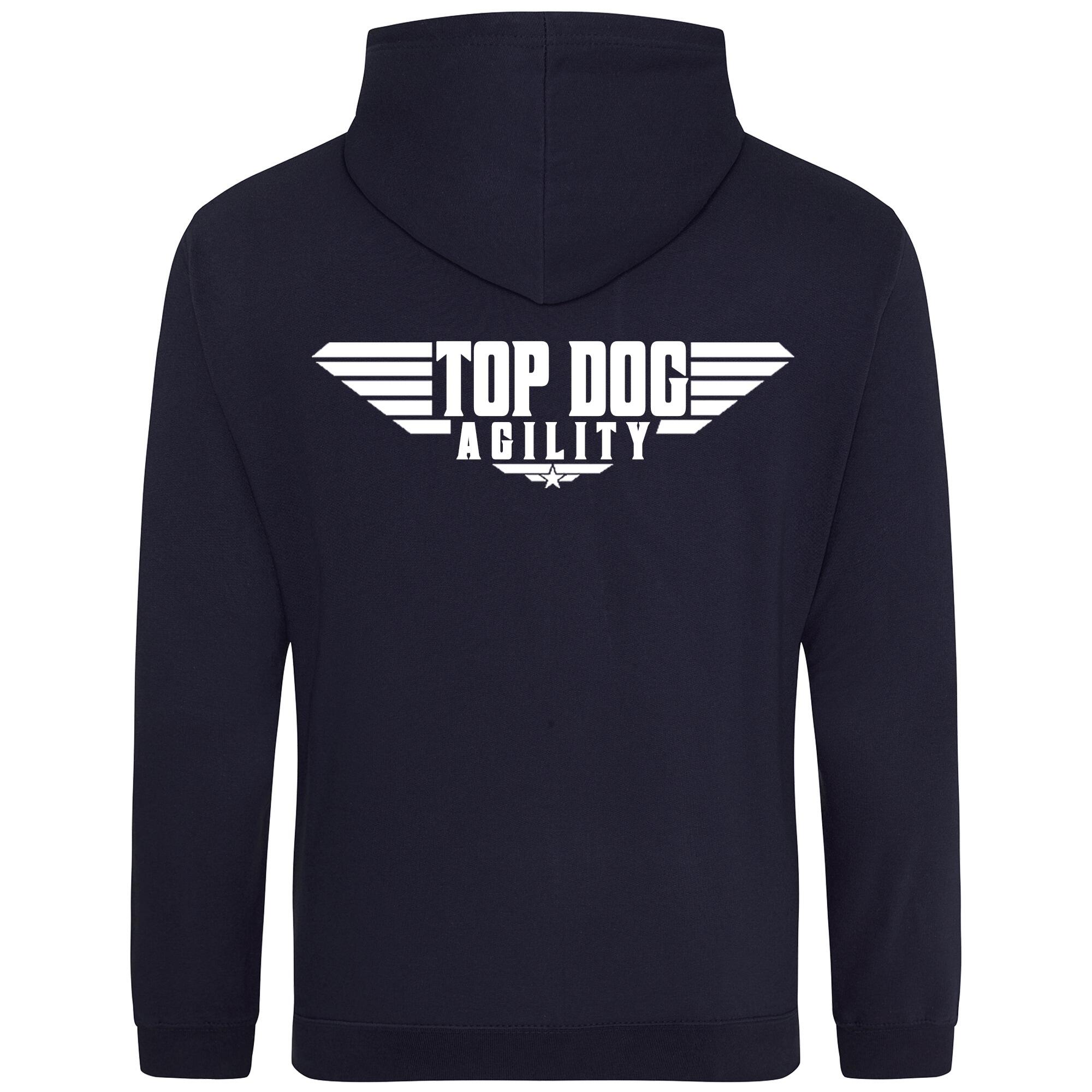 French Navy Pullover Hoodies with "Top Dog Agility" White Print - Agility Lifestyle Collection