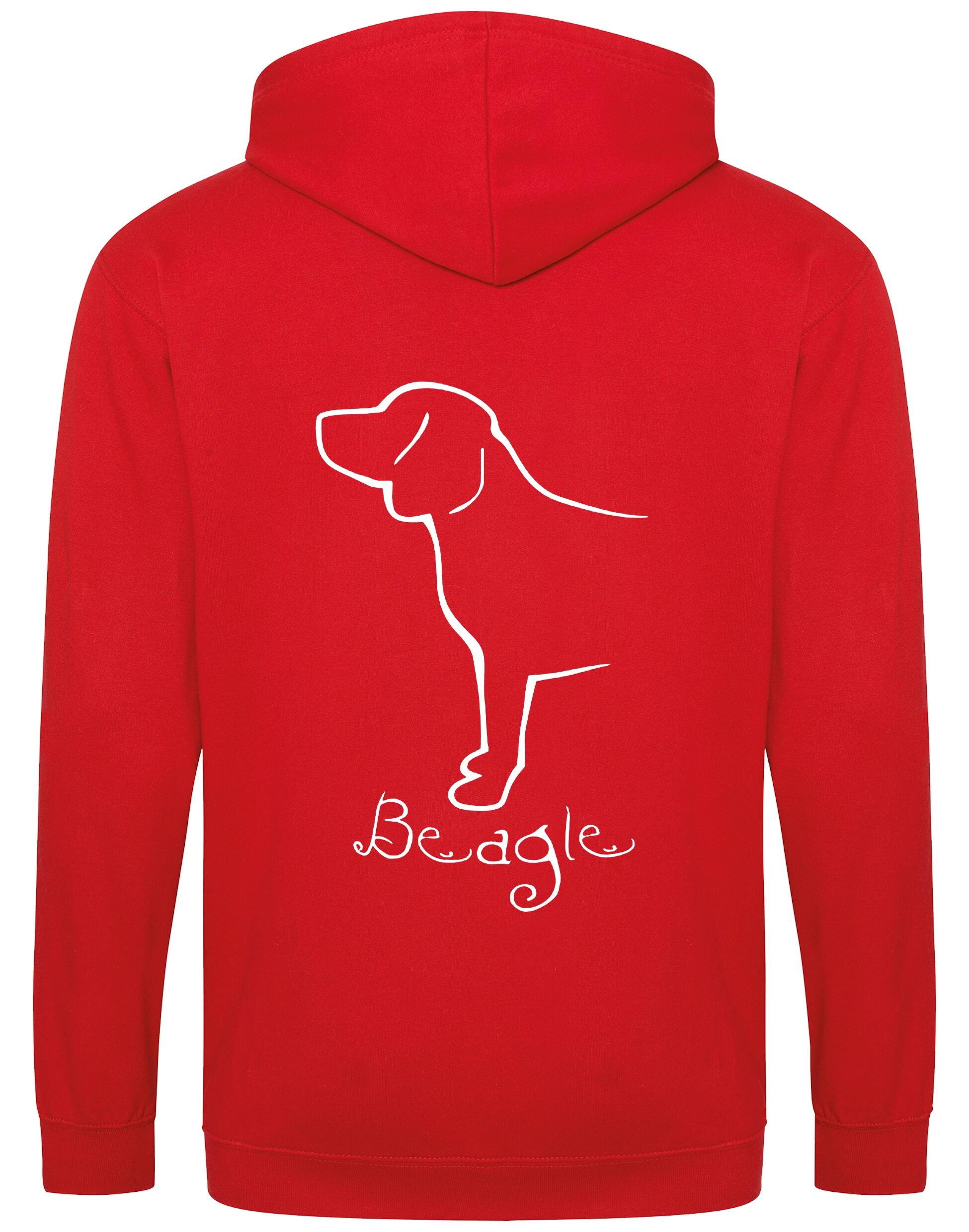 Beagle Dog Breed Design Zipped Hoodie – Style and Comfort for Dog Lovers