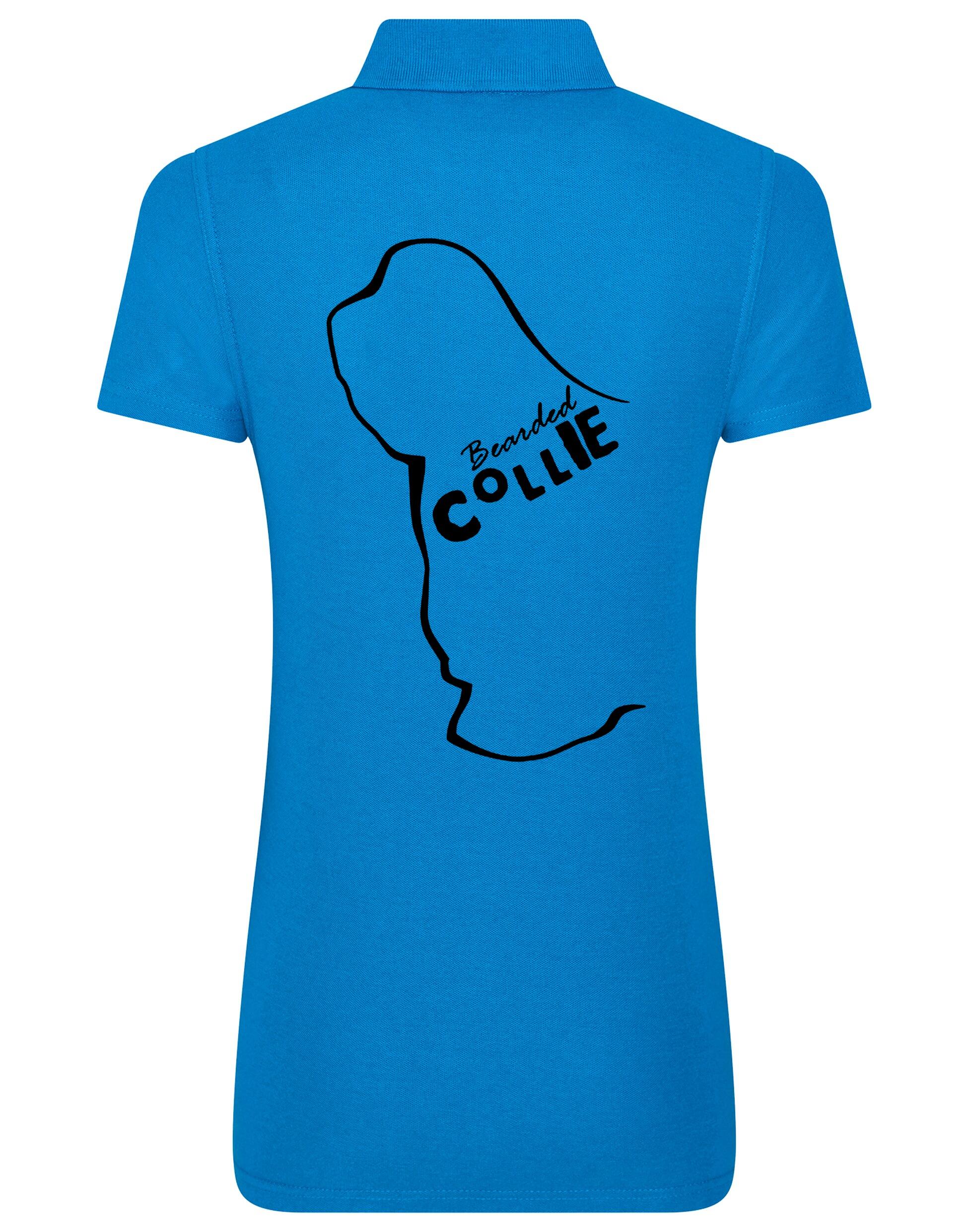 Women’s Cotton Polo with Bearded Collie Dog Breed Design – A Must-Have for Bearded Collie Enthusiasts