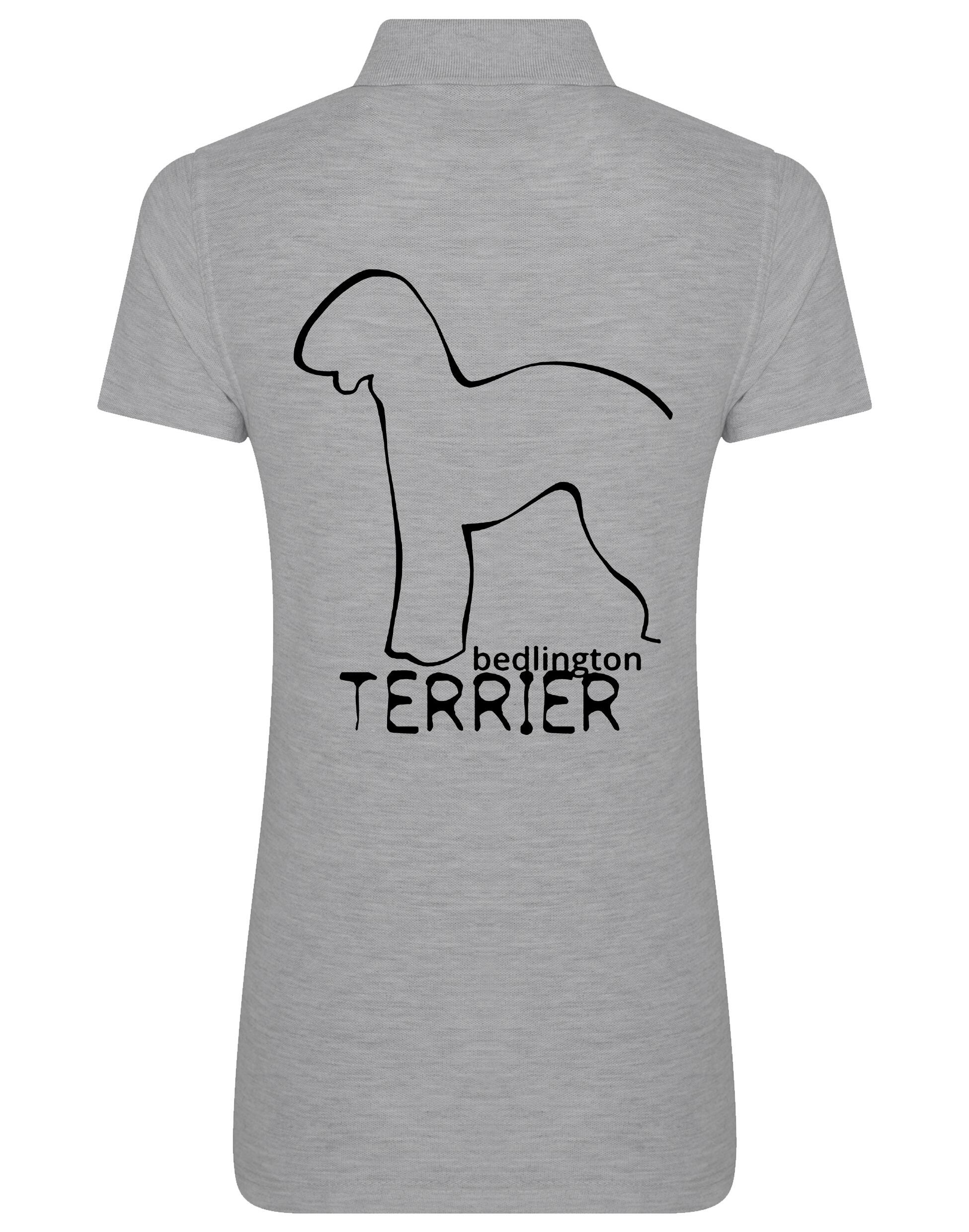 Women’s Cotton Polo with Bedlington Terrier Dog Breed Design – A Must-Have for Bedlington Terrier Enthusiasts