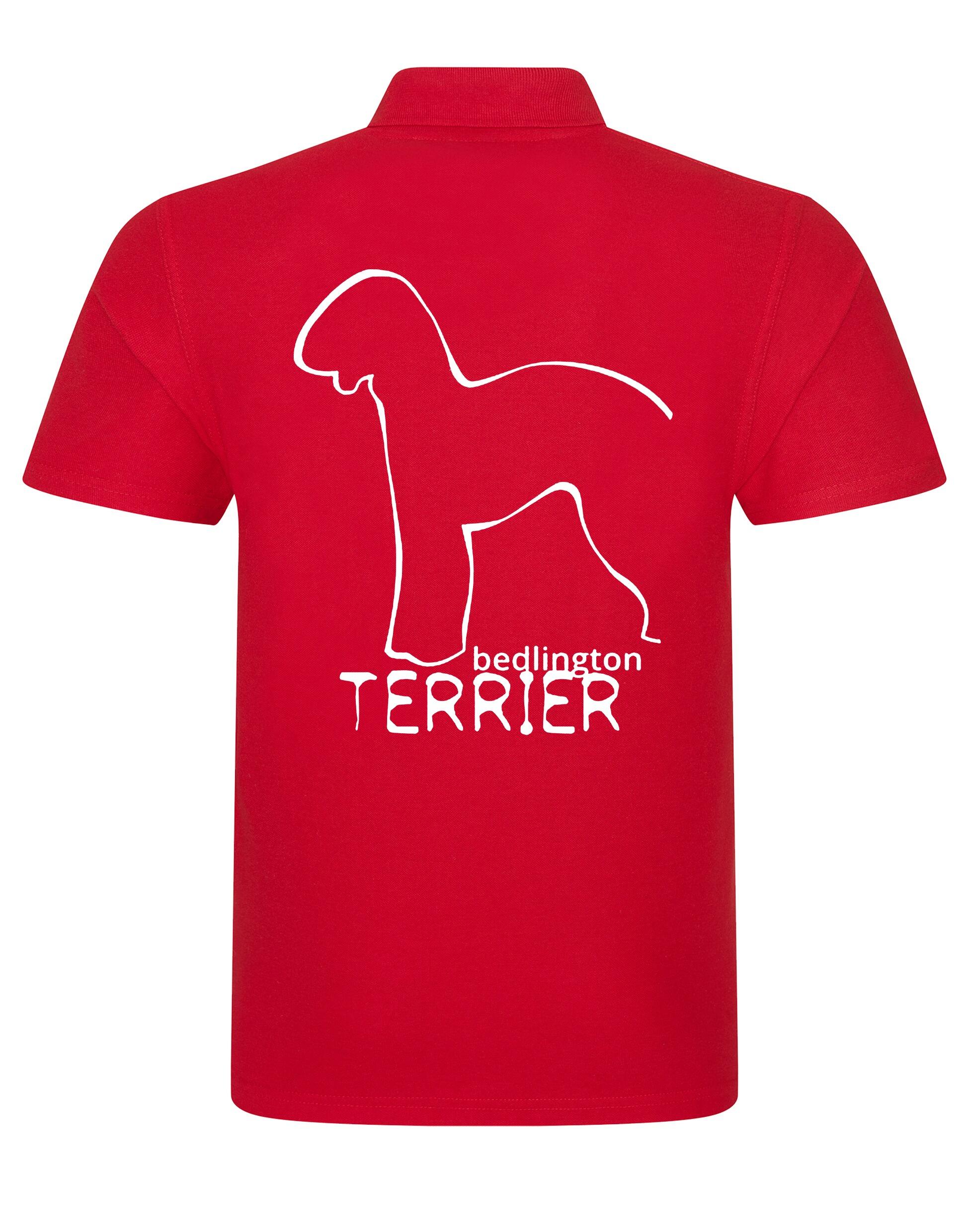 Unisex Cotton Polo with Bedlington Terrier Dog Breed Design – Comfort for Every Bedlington Terrier Enthusiast
