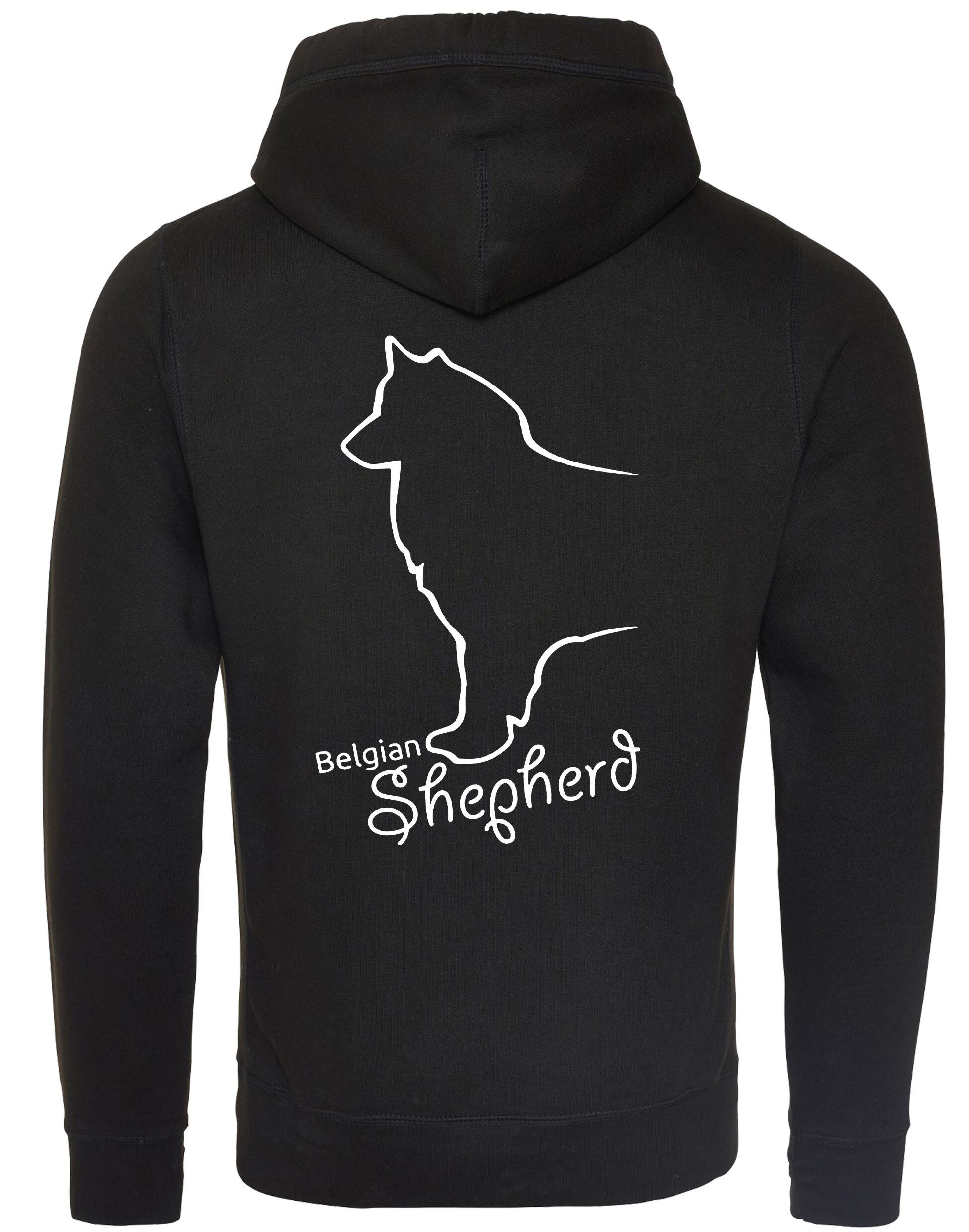 Unisex Crossneck Pullover Hoodie with Belgian Shepherd Dog Breed Design