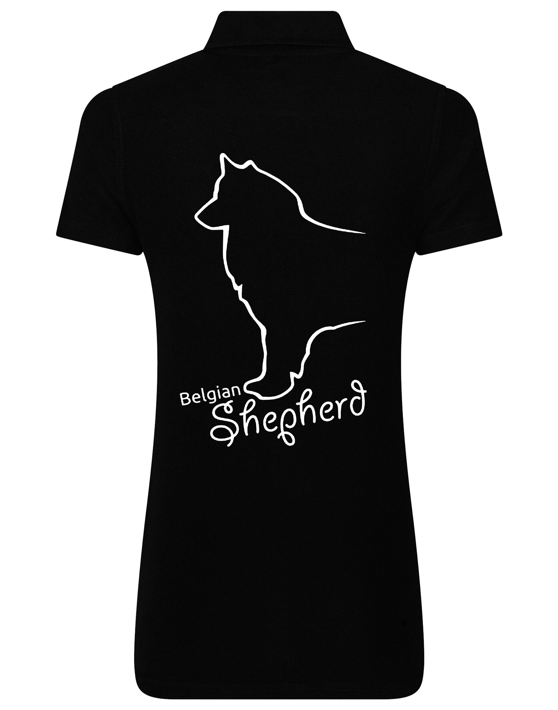 Women’s Cotton Polo with Belgian Shepherd Dog Breed Design – A Must-Have for Belgian Shepherd Enthusiasts