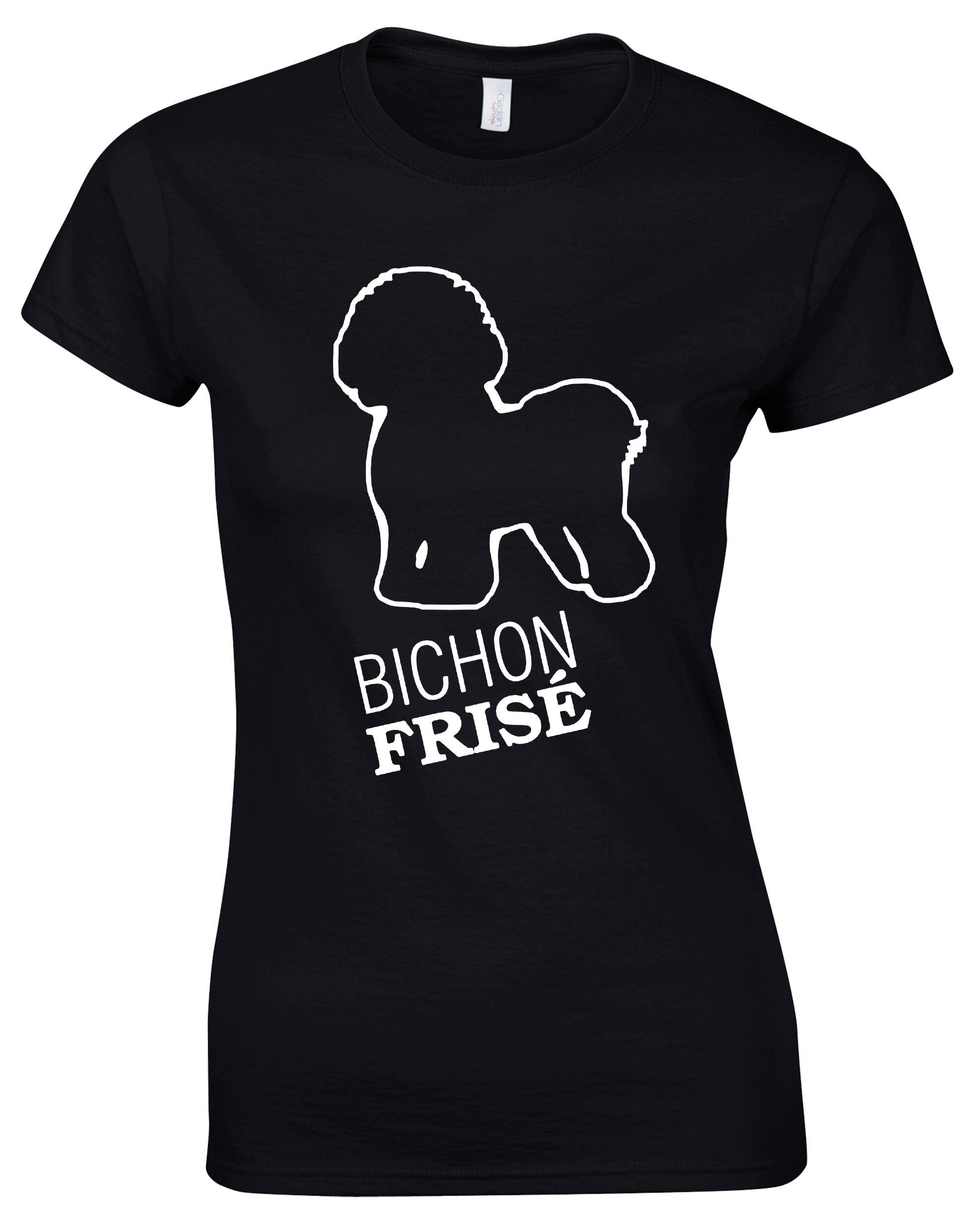 Female Roundneck T-shirt with Bichon Frise Dog Breed Design – Style for Every Dog Lover