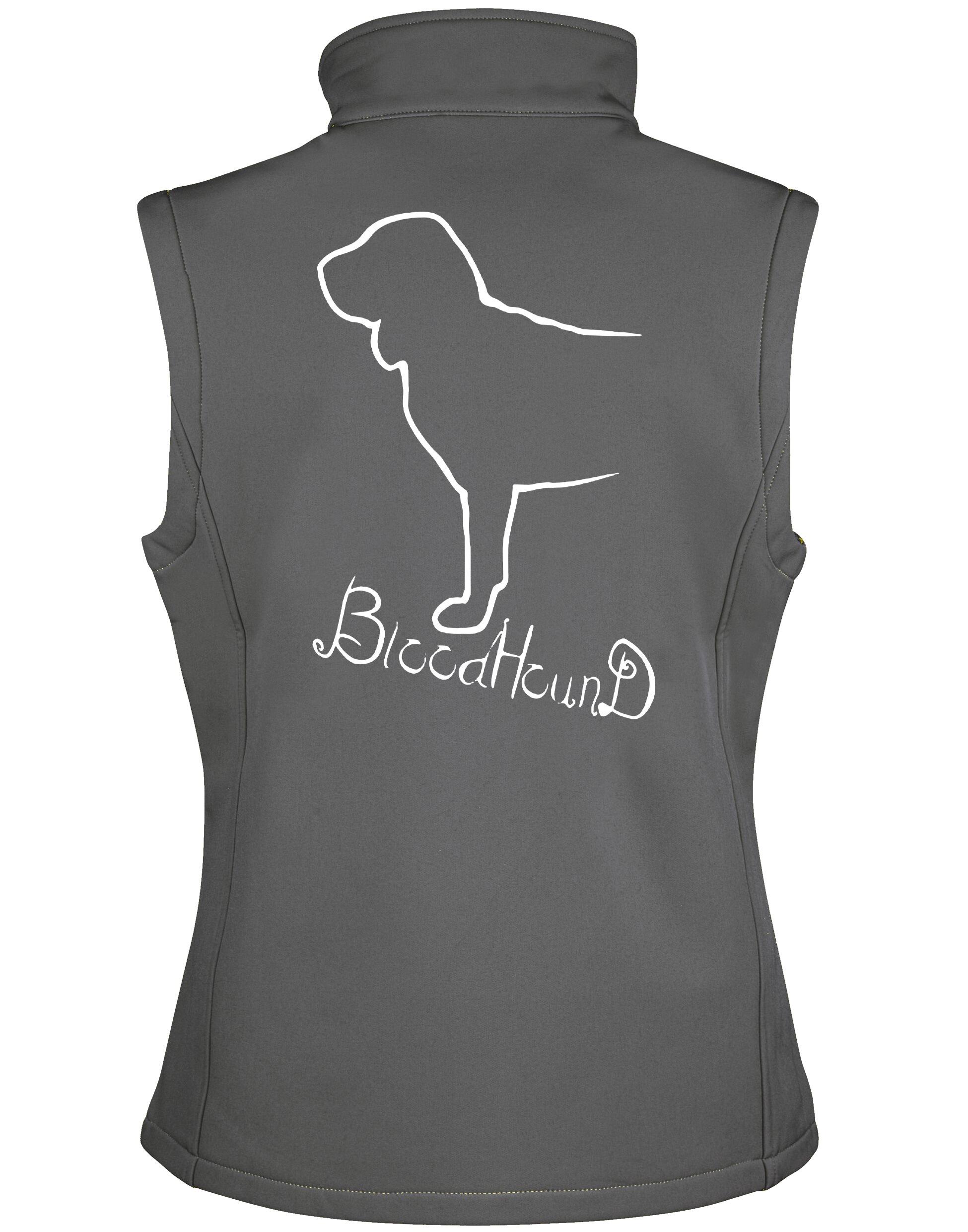 Bloodhound Dog Breed Design Women’s Softshell Gilet – Perfect Blend of Style and Functionality