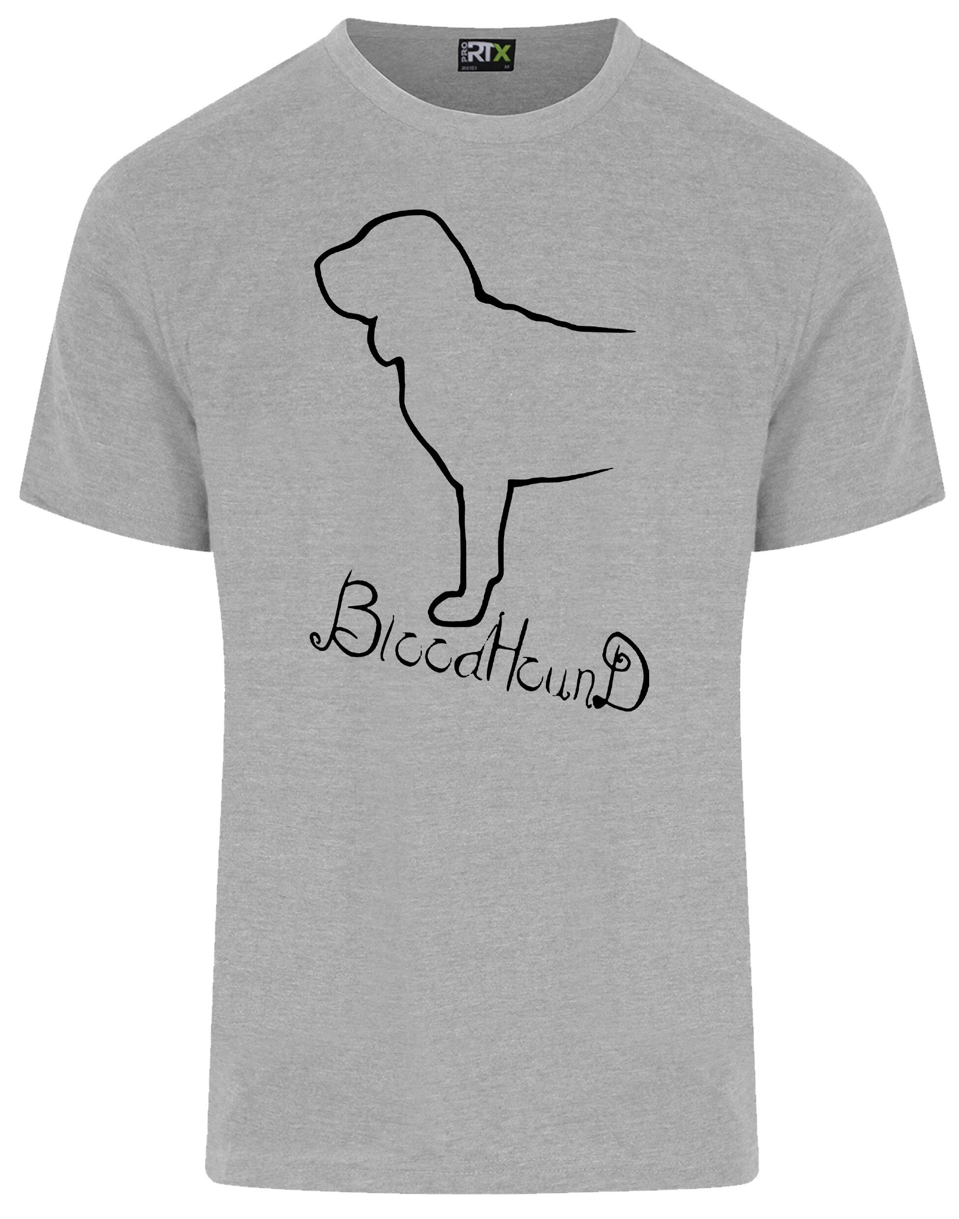 Unisex Roundneck T-shirt with Bloodhound Dog Breed Design – Style for Every Bloodhound Fan