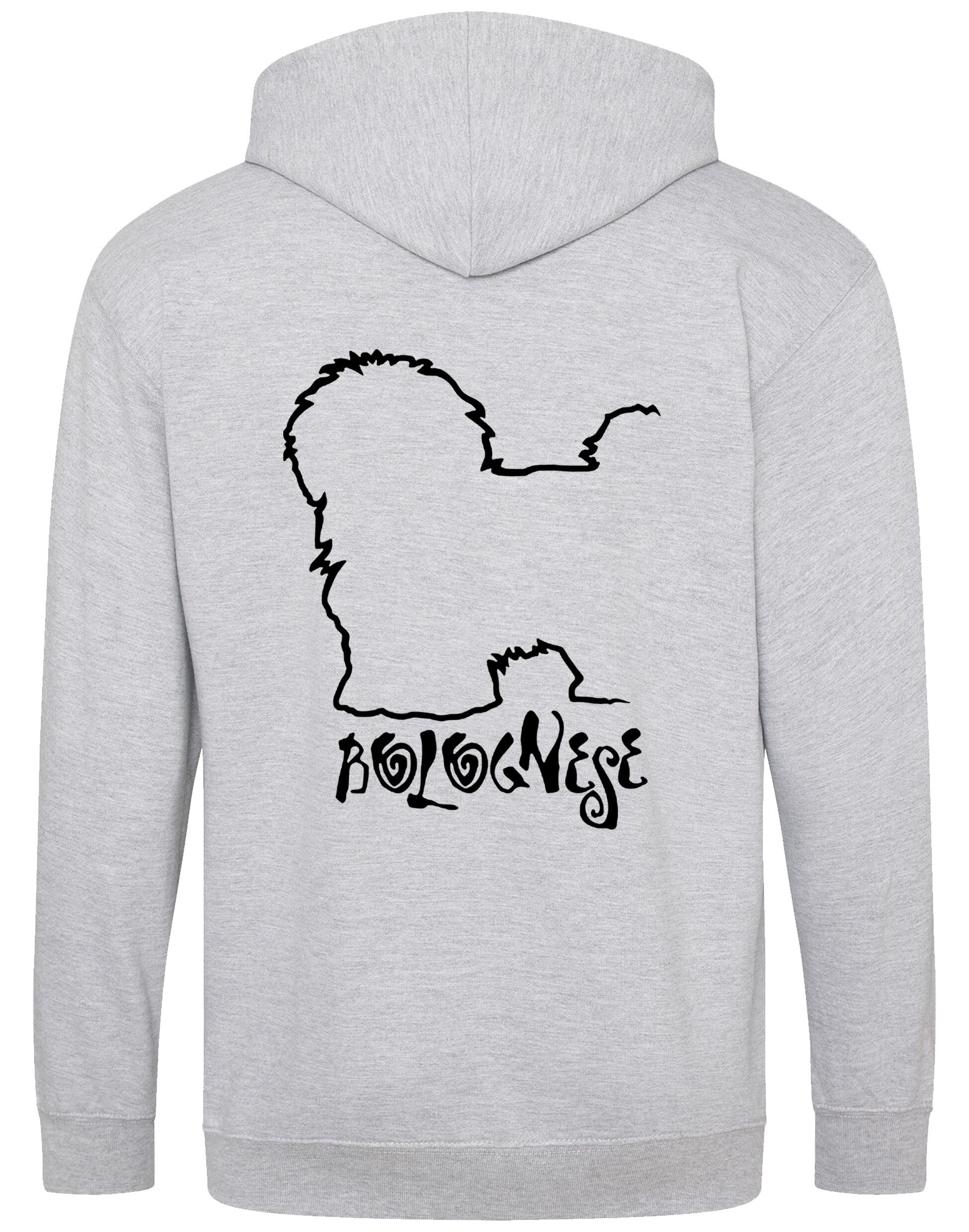 Bolognese Dog Breed Design Zipped Hoodie – Style and Comfort for Dog Lovers