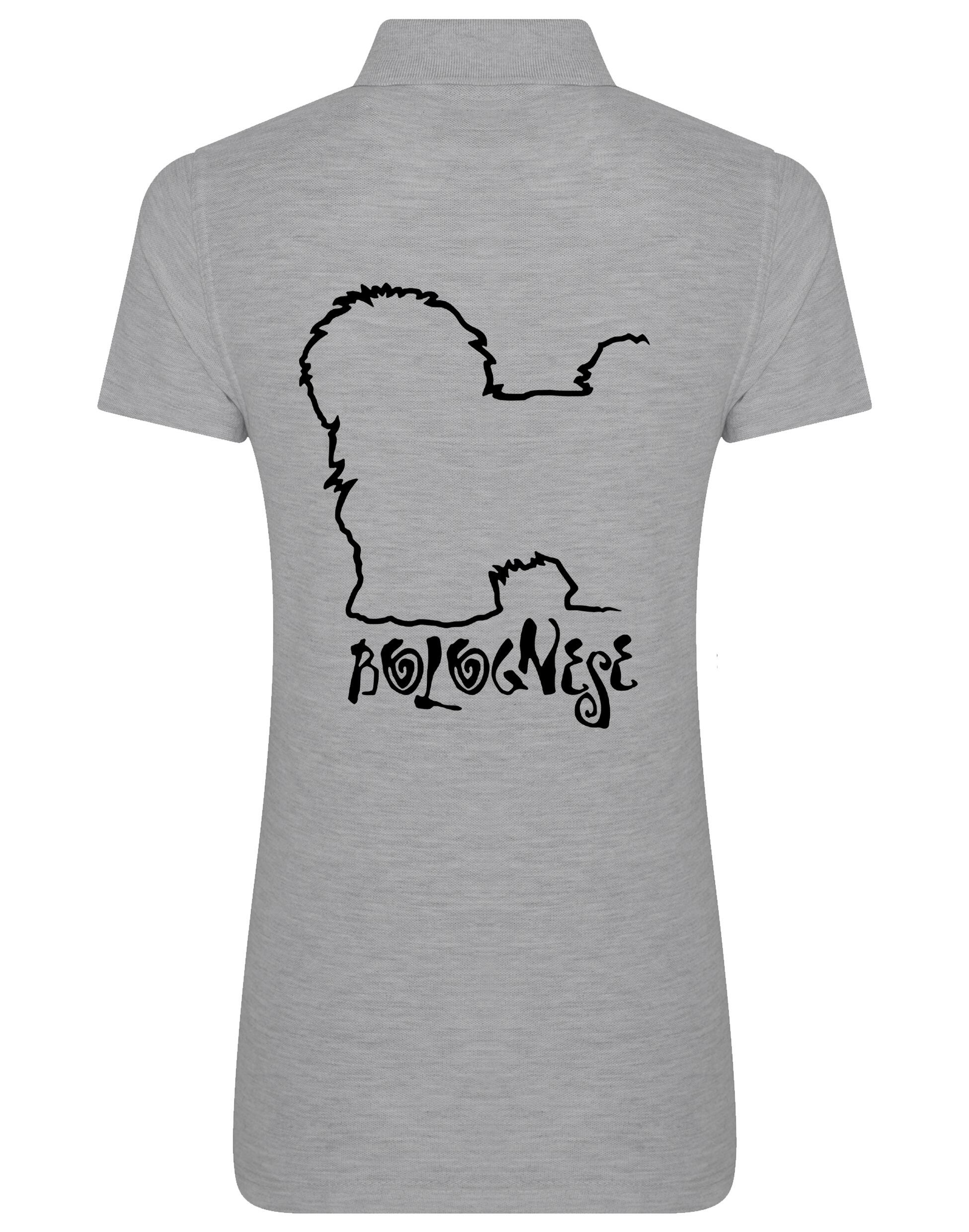 Women’s Cotton Polo with Bolognese Dog Breed Design – A Must-Have for Bolognese Enthusiasts