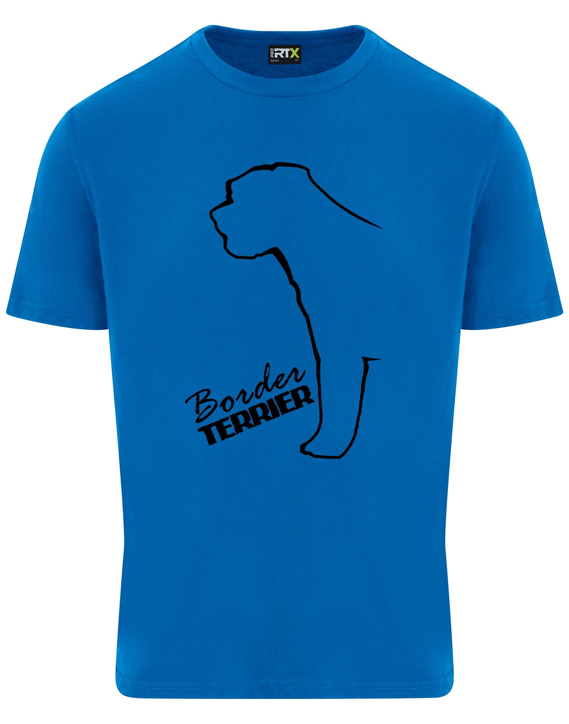 Unisex Roundneck T-shirt with Border Terrier Dog Breed Design – Style for Every Border Terrier Fan