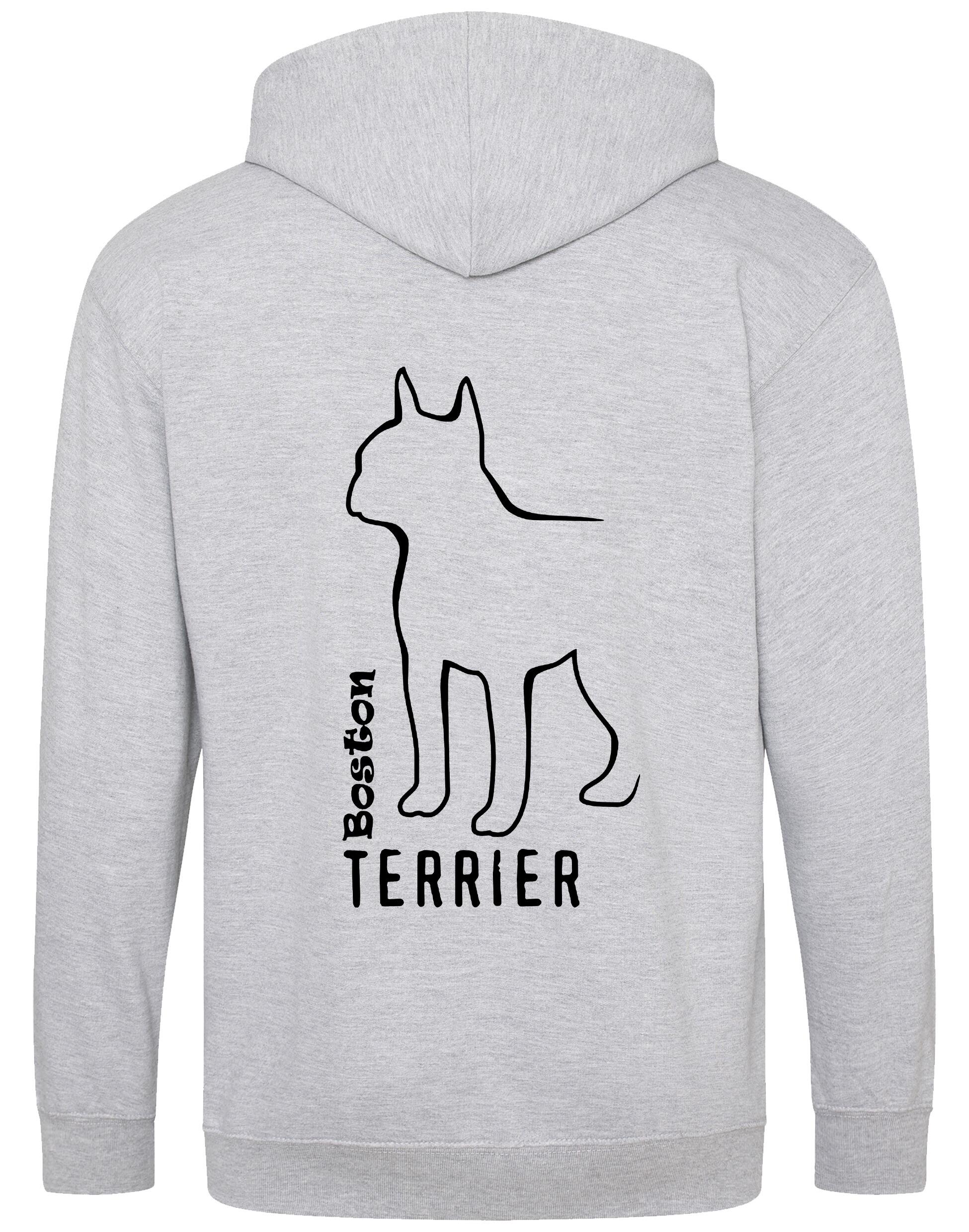 Boston Terrier Dog Breed Design Zipped Hoodie – Style and Comfort for Dog Lovers