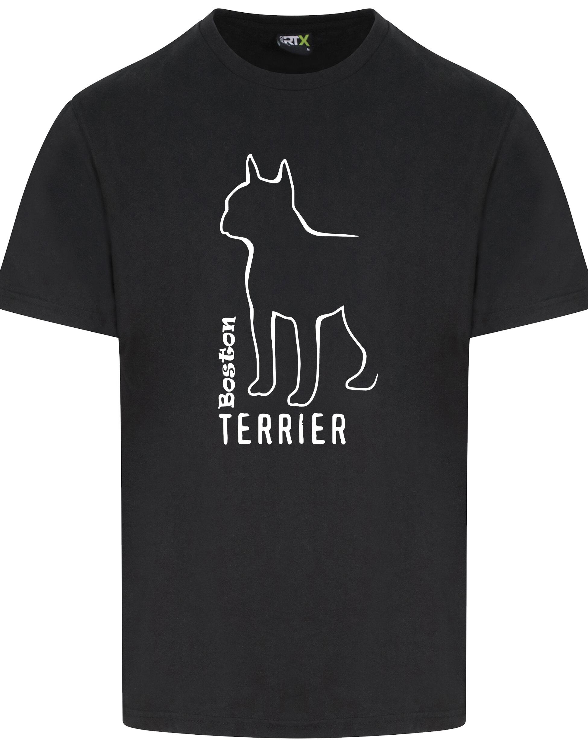 Unisex Roundneck T-shirt with Boston Terrier Dog Breed Design – Style for Every Boston Terrier Fan