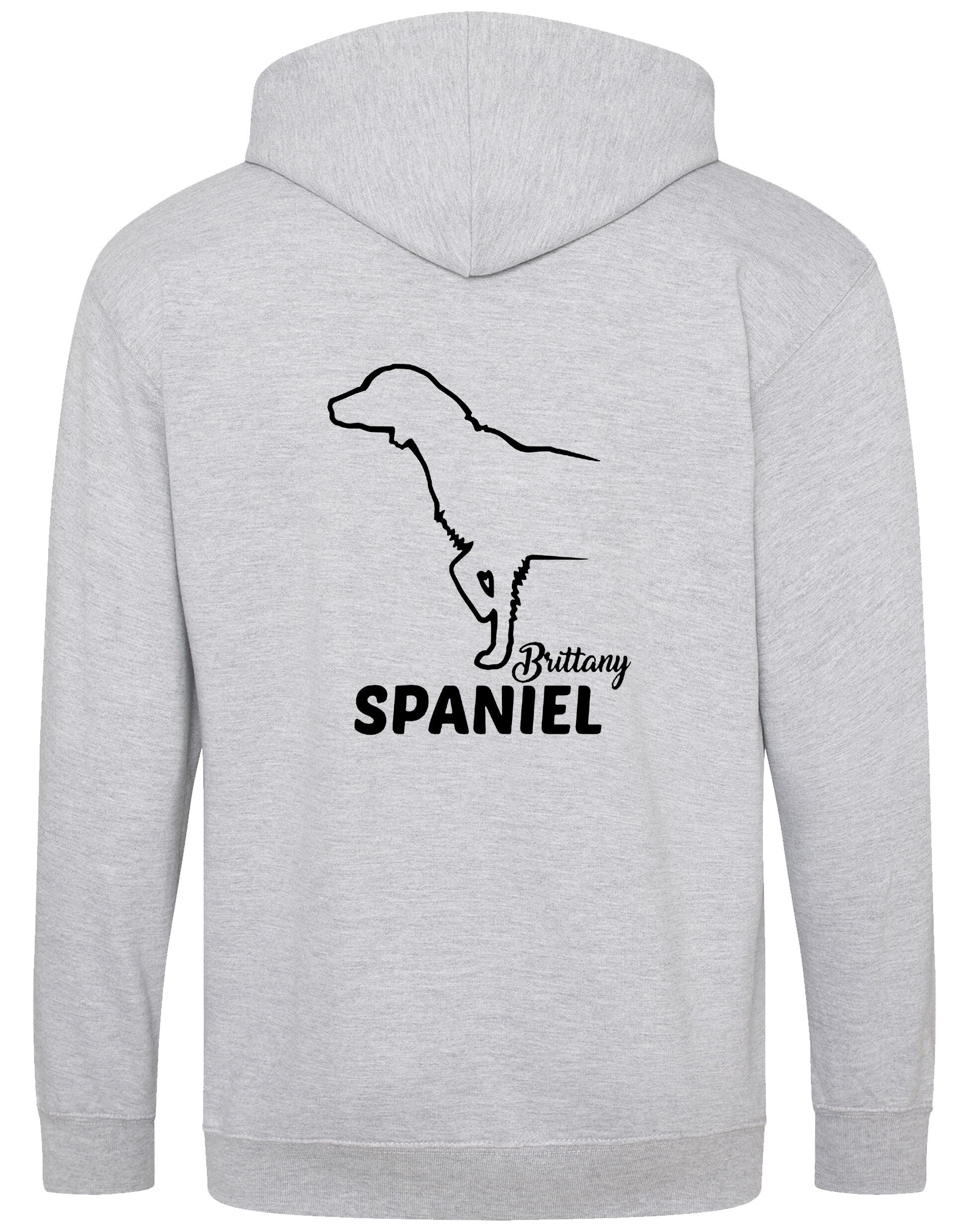 Brittany Spaniel Dog Breed Design Zipped Hoodie – Style and Comfort for Dog Lovers