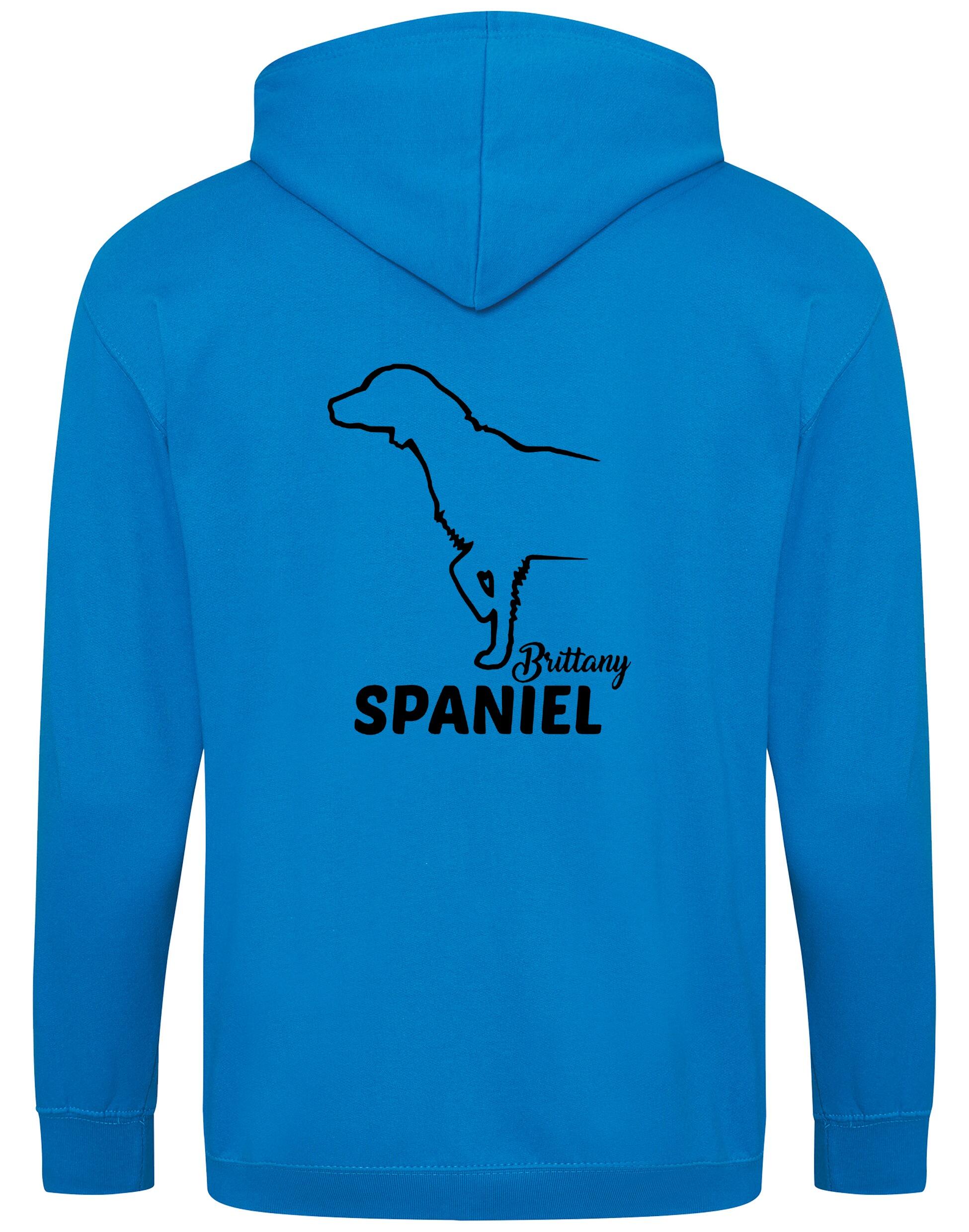 Brittany Spaniel Dog Breed Design Zipped Hoodie – Style and Comfort for Dog Lovers