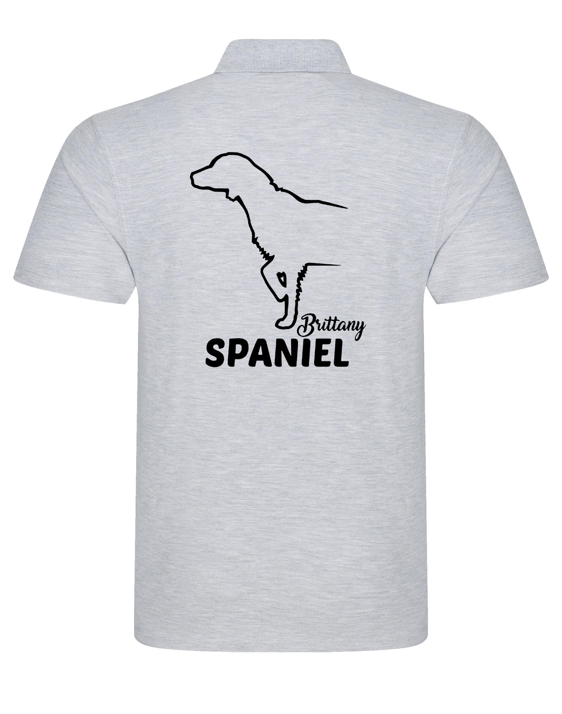 Unisex Cotton Polo with Brittany Spaniel Dog Breed Design – Comfort for Every Brittany Spaniel Enthusiast