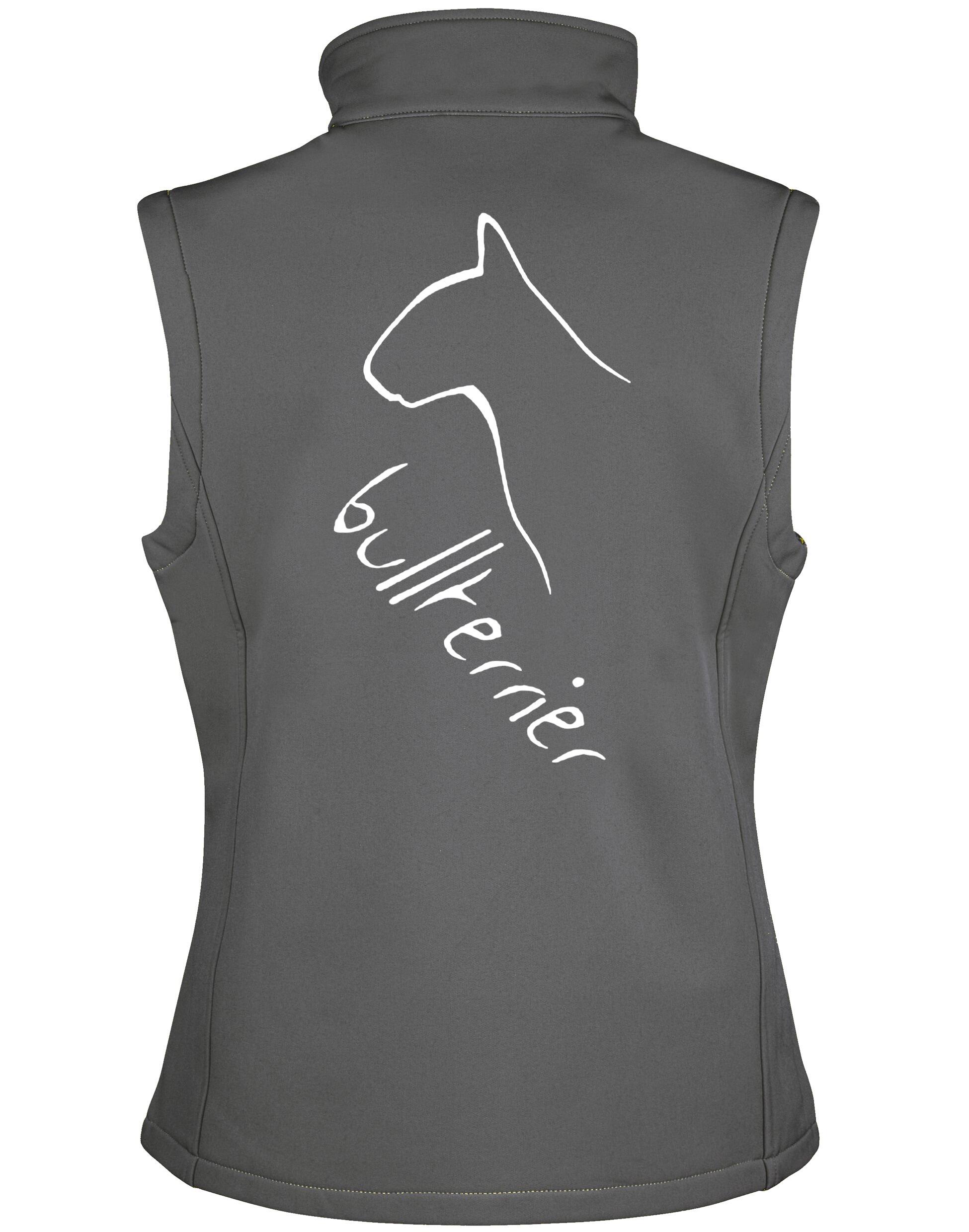 Bullterrier Dog Breed Design Women’s Softshell Gilet – Style Meets Functionality