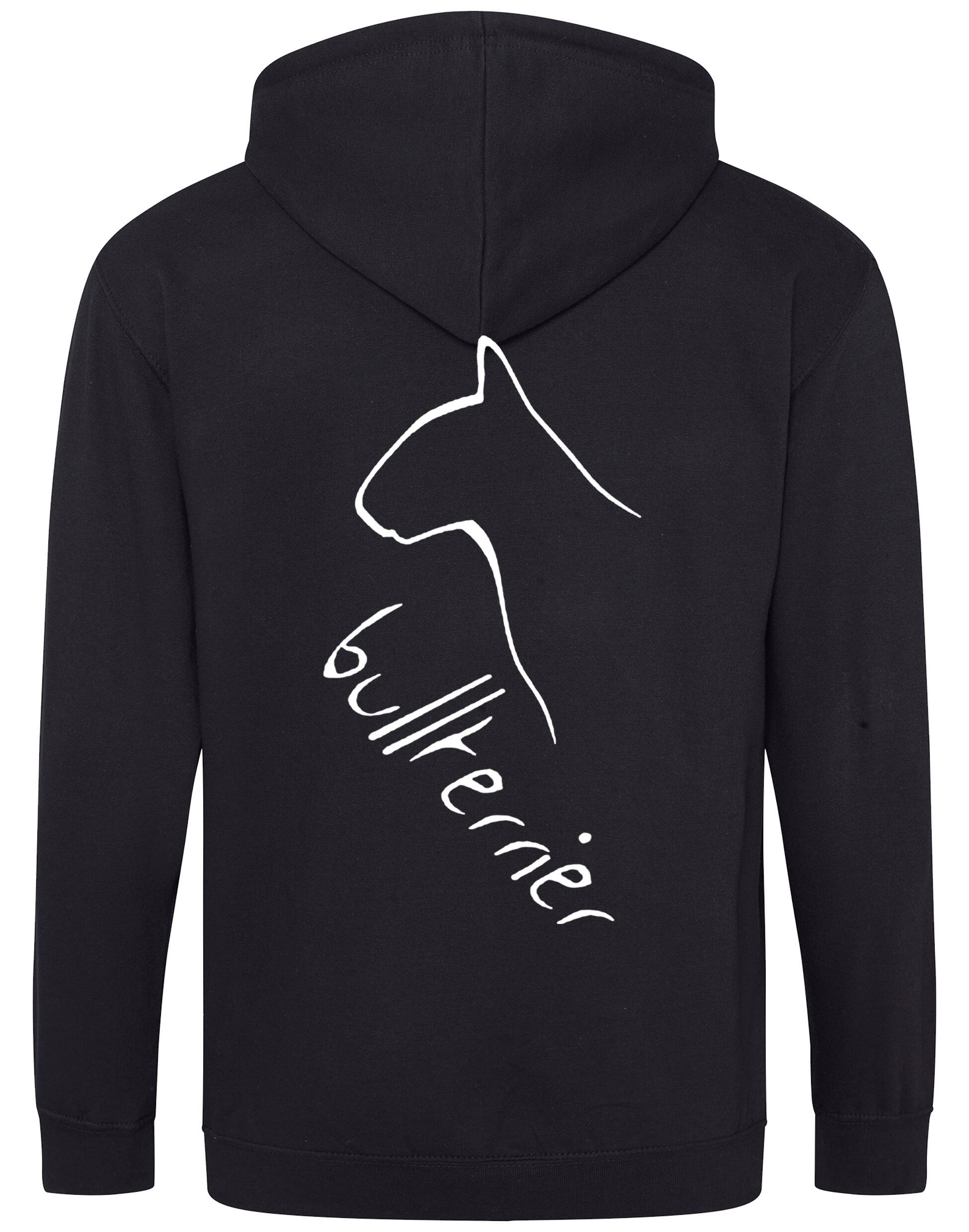 Bullterrier Dog Breed Design Zipped Hoodie – Style and Comfort for Bullterrier Lovers