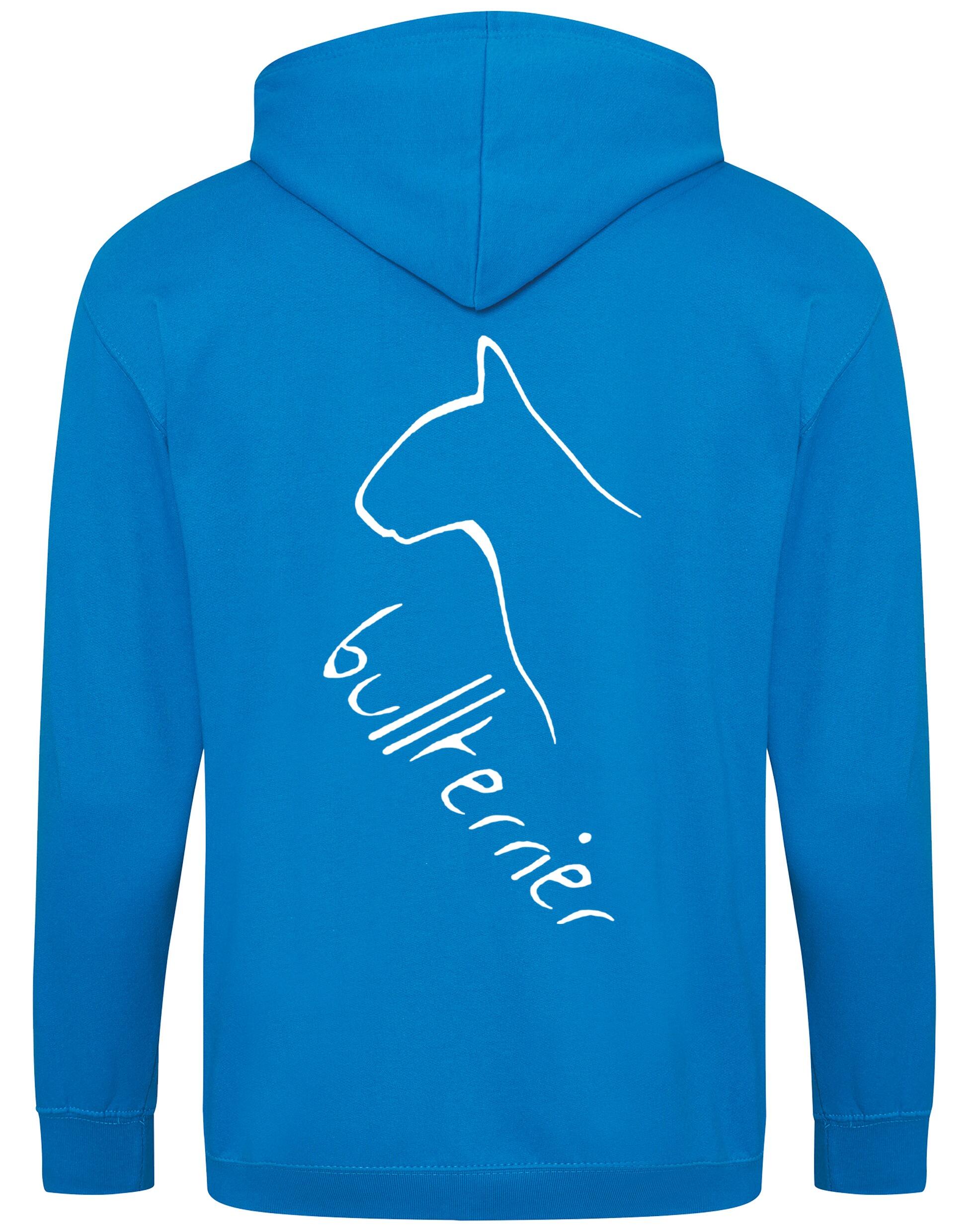 Bullterrier Dog Breed Design Zipped Hoodie – Style and Comfort for Bullterrier Lovers