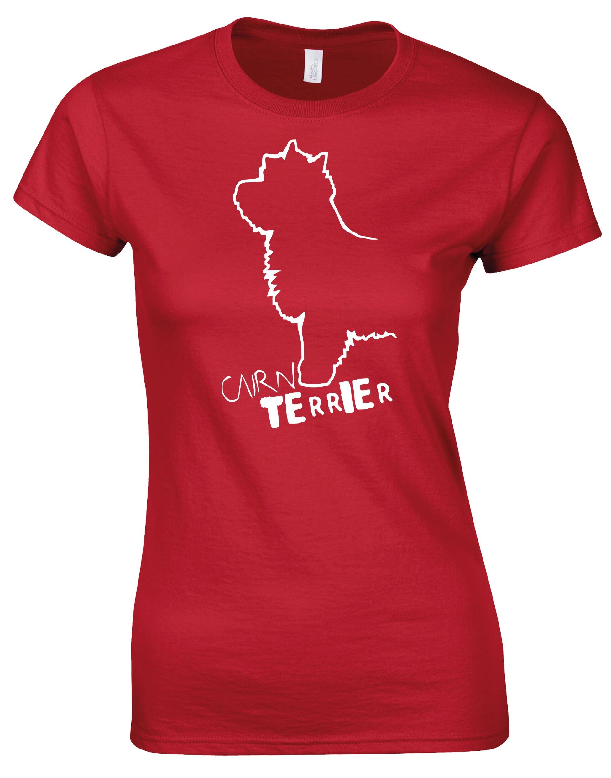 Female Roundneck T-shirt with Cairn Terrier Dog Breed Design – Style for Every Dog Lover