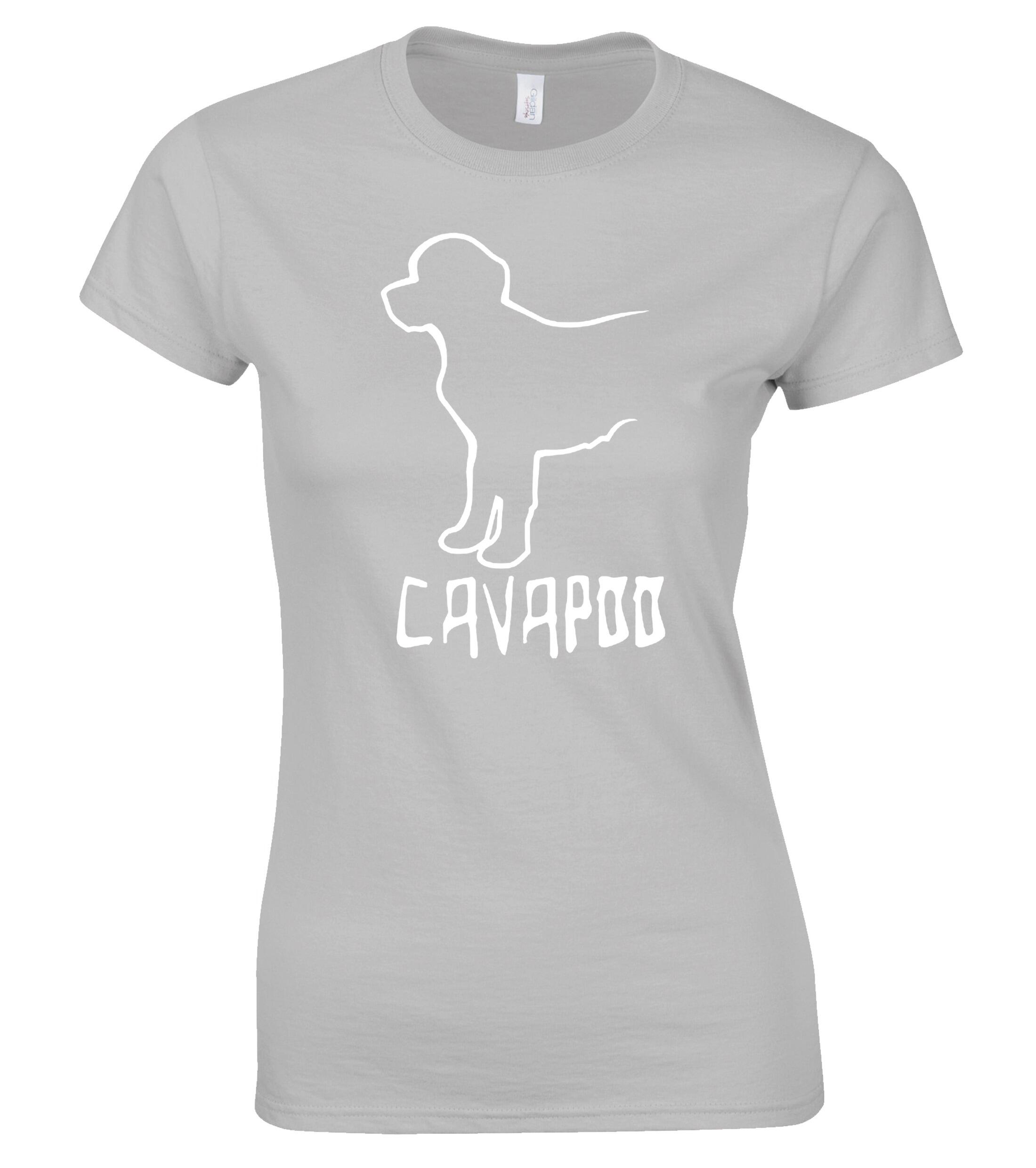 Female Roundneck T-shirt with Cavapoo Dog Breed Design – Style for Every Cavapoo Lover